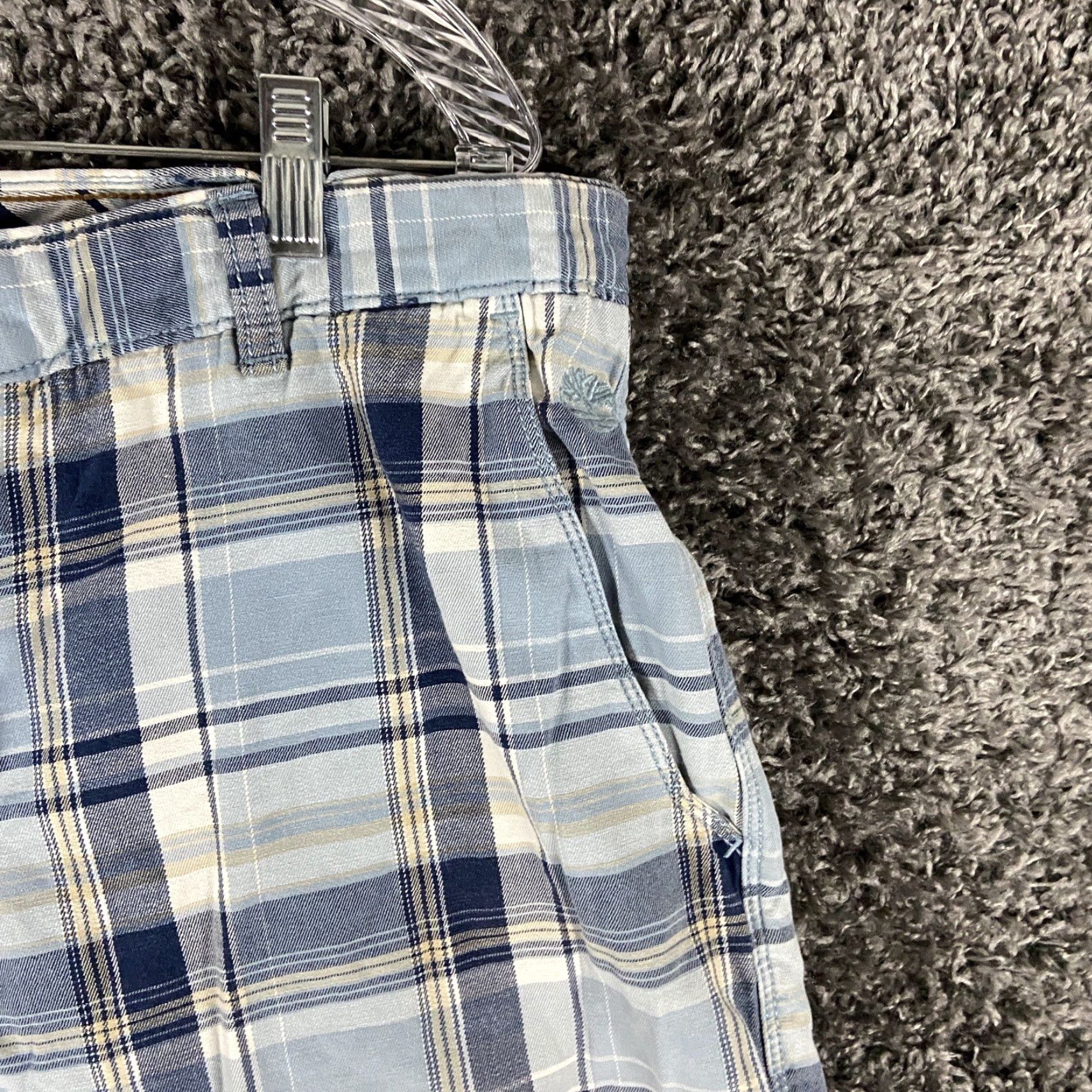 Timberland TIMBERLAND PLAID SHORTS Men 38 Blue White Chino Cotton Regular Season Colorful Size US 38 / EU 54 - 3 Thumbnail