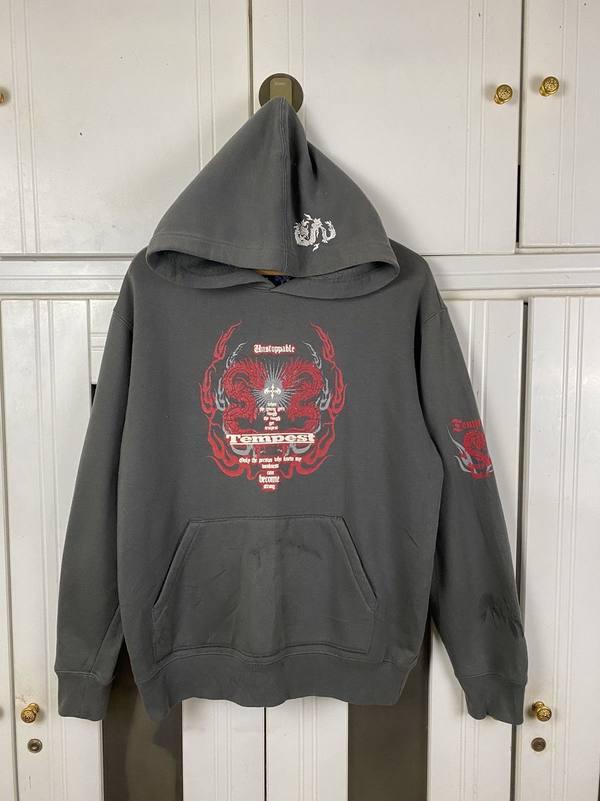 Japanese Brand × Vintage Vintage Dragon Tempest Hoodie Pullover Size US L / EU 52-54 / 3 - 1 Thumbnail