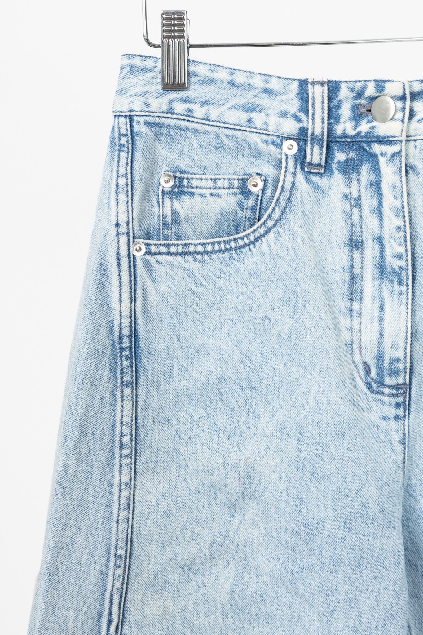 Tibi Tibi Sid Acid Iceberg Blue Wide-Leg Jeans Size 25" / US 0 / IT 36 - 4 Thumbnail