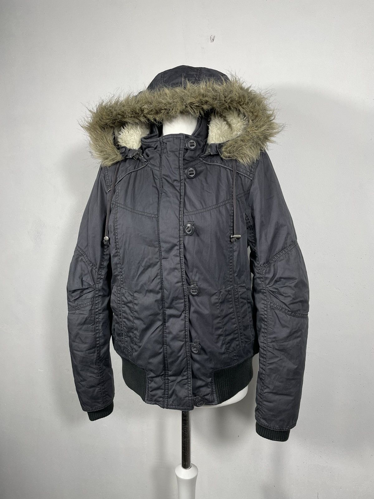 If Six Was Nine × Le Grande Bleu (L.G.B.) VTG If Six Was Nine Style Puffer Bomber Hoodie Retro 00s y2k Size L / US 10 / IT 46 - 2 Thumbnail