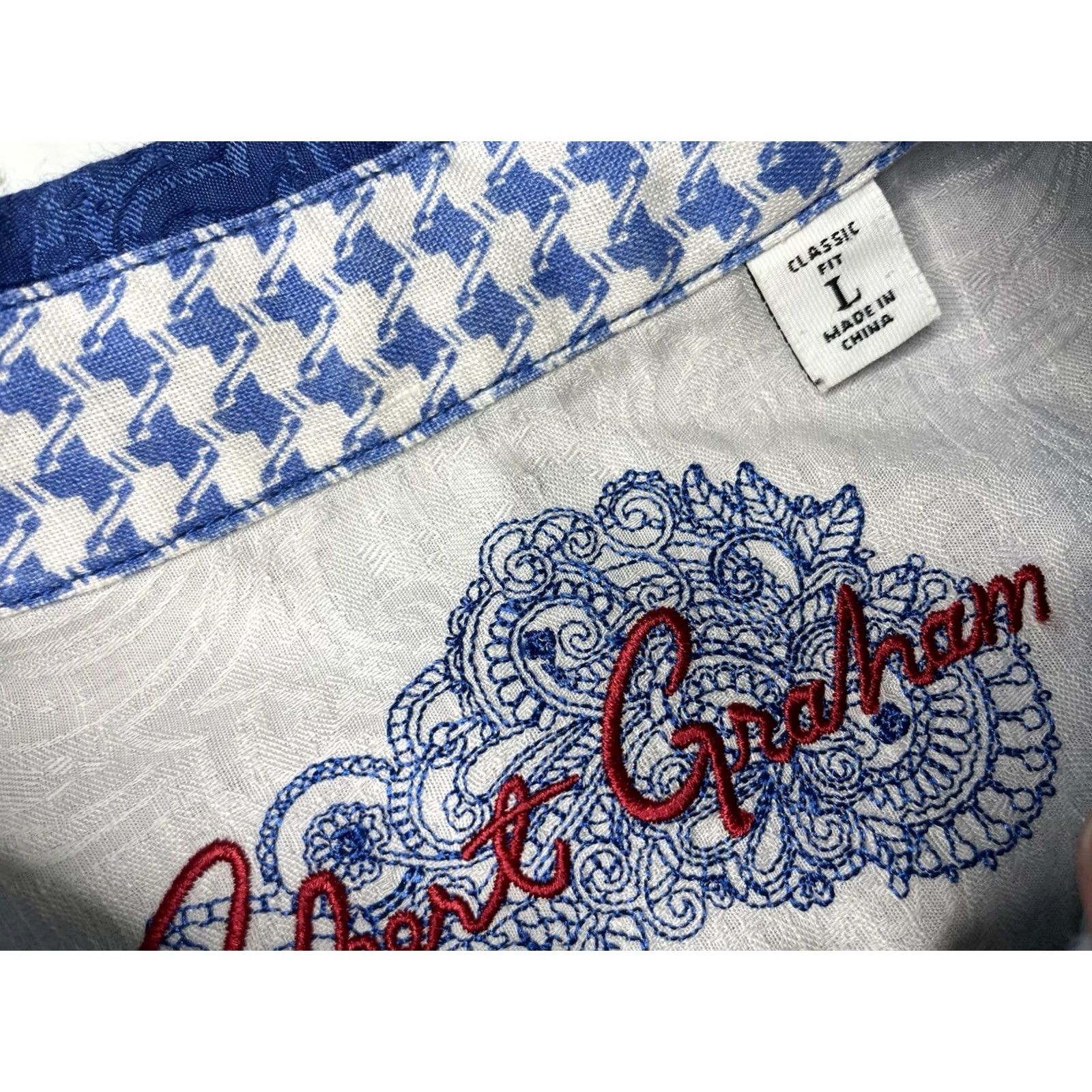 Robert Graham Robert Graham Blue Paisley Button-Up Shirt Mens Large Long Sleeve Size US L / EU 52-54 / 3 - 3 Thumbnail