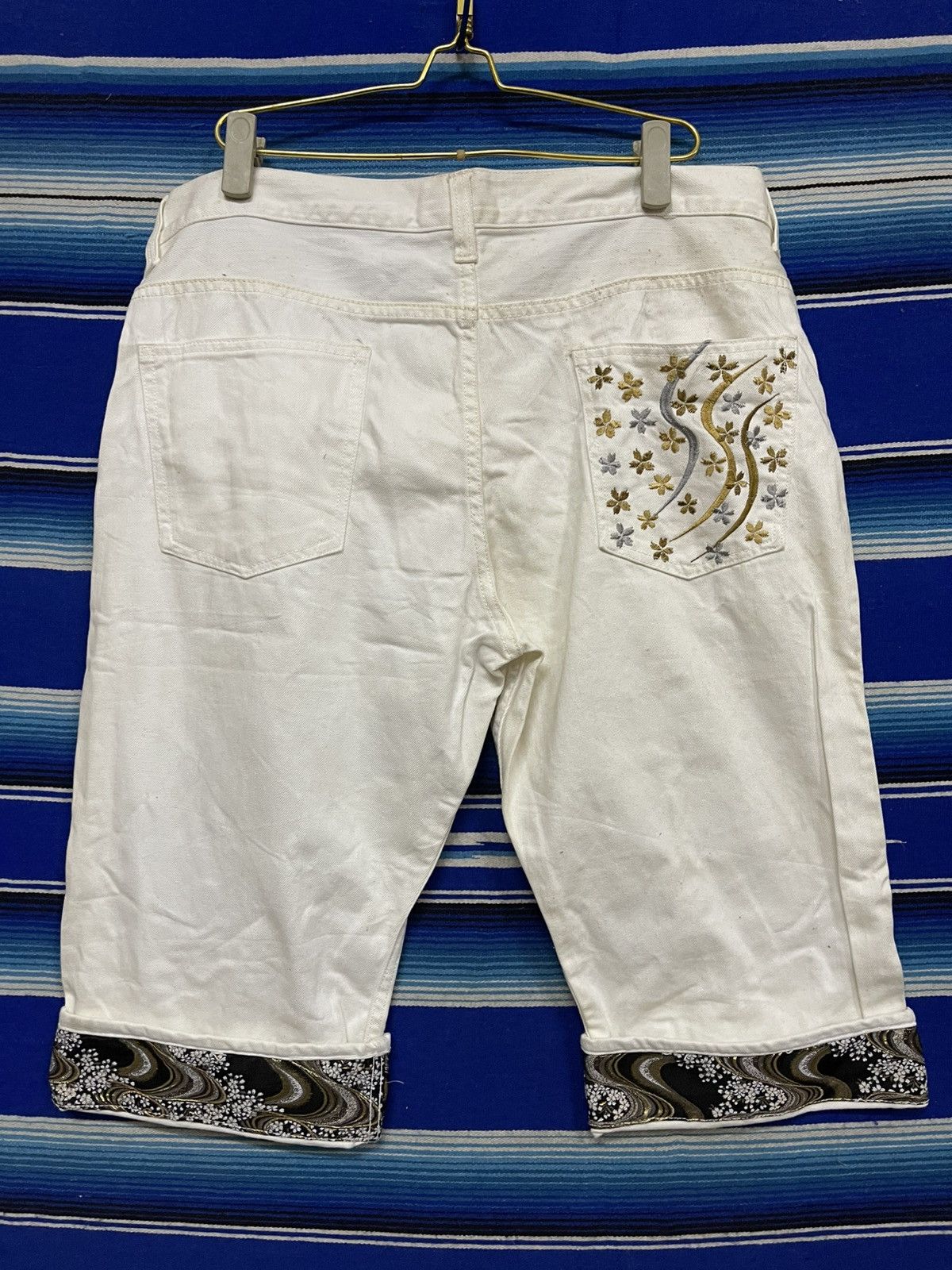 Japanese Brand × Vintage 🔥Vintage Karakuri Temashi Jorts Embroidery Dragon Size US 38 / EU 54 - 8 Thumbnail
