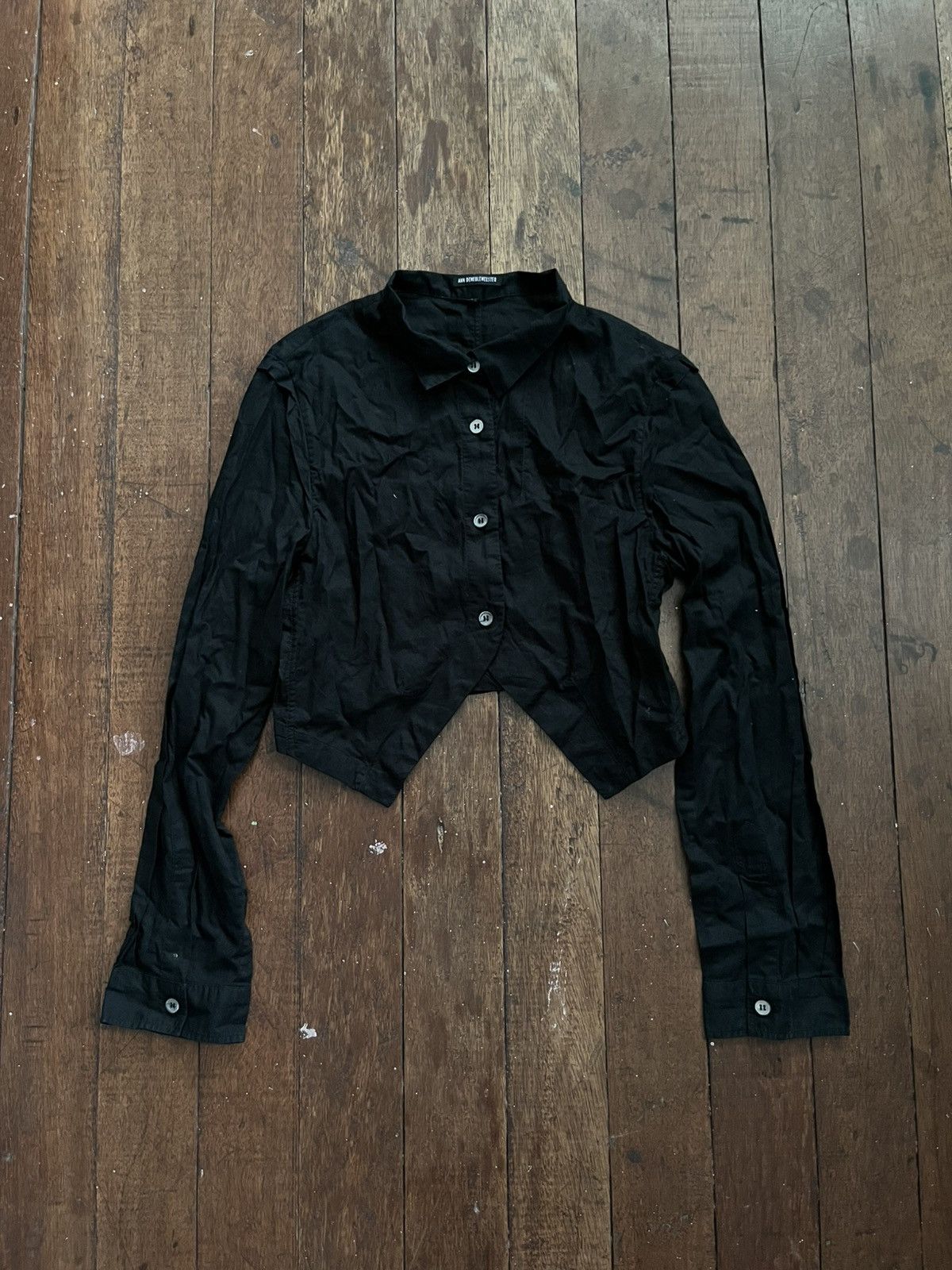 Ann Demeulemeester Ann Demeulemeestes Cropped Button Up Shirt Size XS / US 0-2 / IT 36-38 - 1 Thumbnail