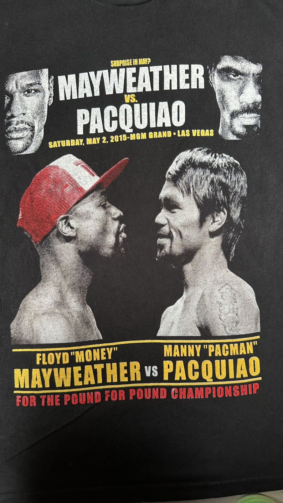 Vintage MAYWEATHER VS PACQUIAO BOXING TEE Size US L / EU 52-54 / 3 - 2 Thumbnail