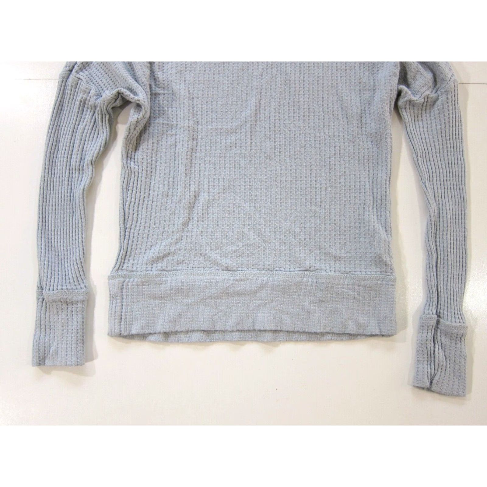 Lucky Brand Lucky Brand Blue Rayon Stretch Waffle Weave Scoop Neck Long Sleeve Shirt Small Size S / US 4 / IT 40 - 7 Thumbnail