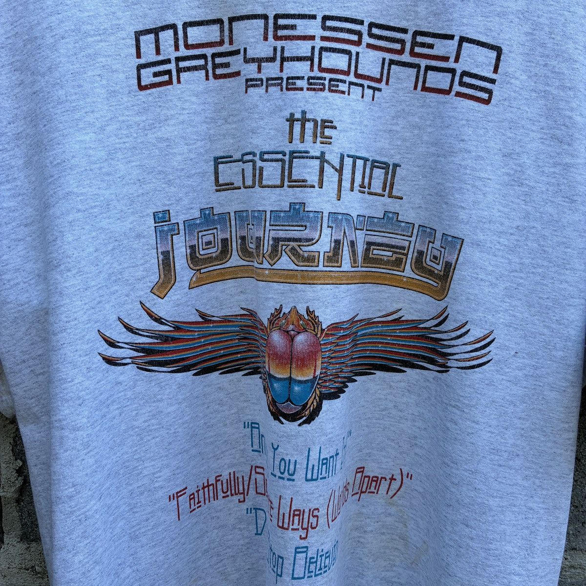 Band Tees Monessen Greyhound Band T-Shirt Journey Rock Band Parody Size US L / EU 52-54 / 3 - 6 Thumbnail