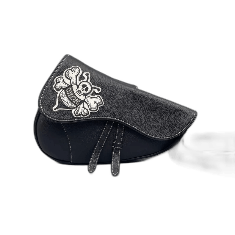 Dior Skull Bee Saddle Chest Bag in Black, Women's