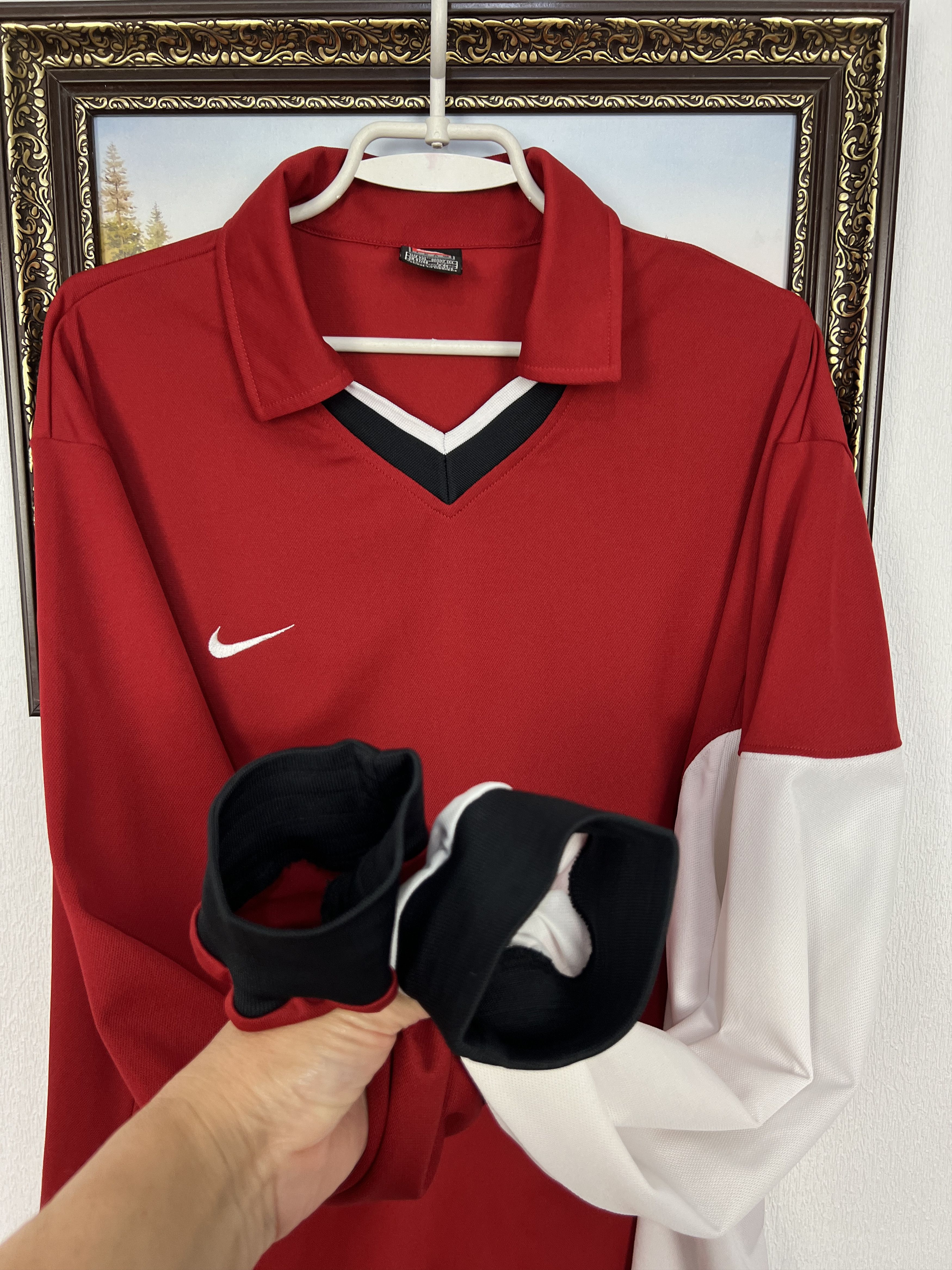 Nike Vintage 90's Nike Football Template Shirt Soccer Long Sleeve Size US XXL / EU 58 / 5 - 5 Thumbnail