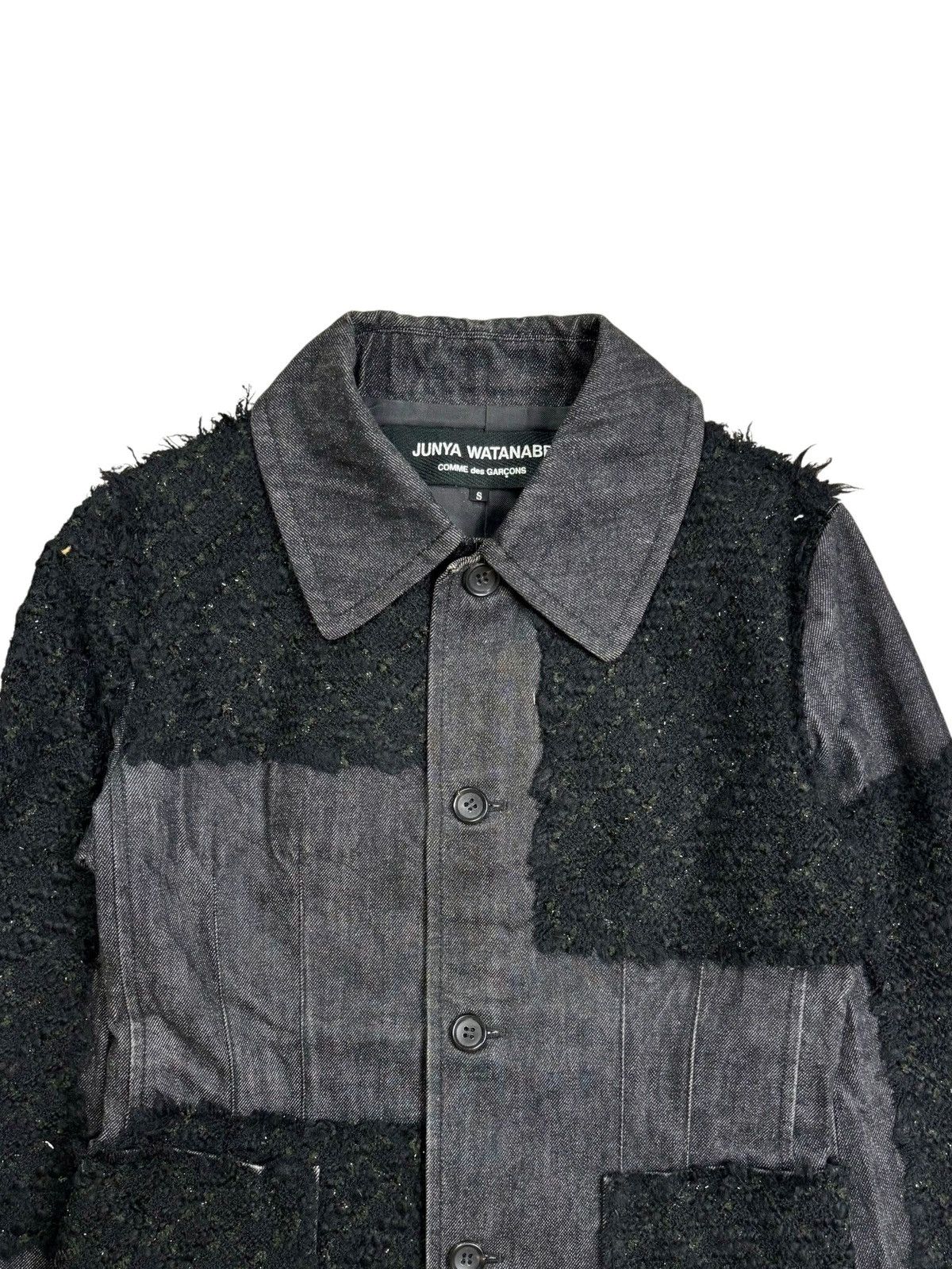 Junya Watanabe 2001 Junya Watanabe - Wool Patchwork Denim Jacket Size US M / EU 48-50 / 2 - 8 Thumbnail