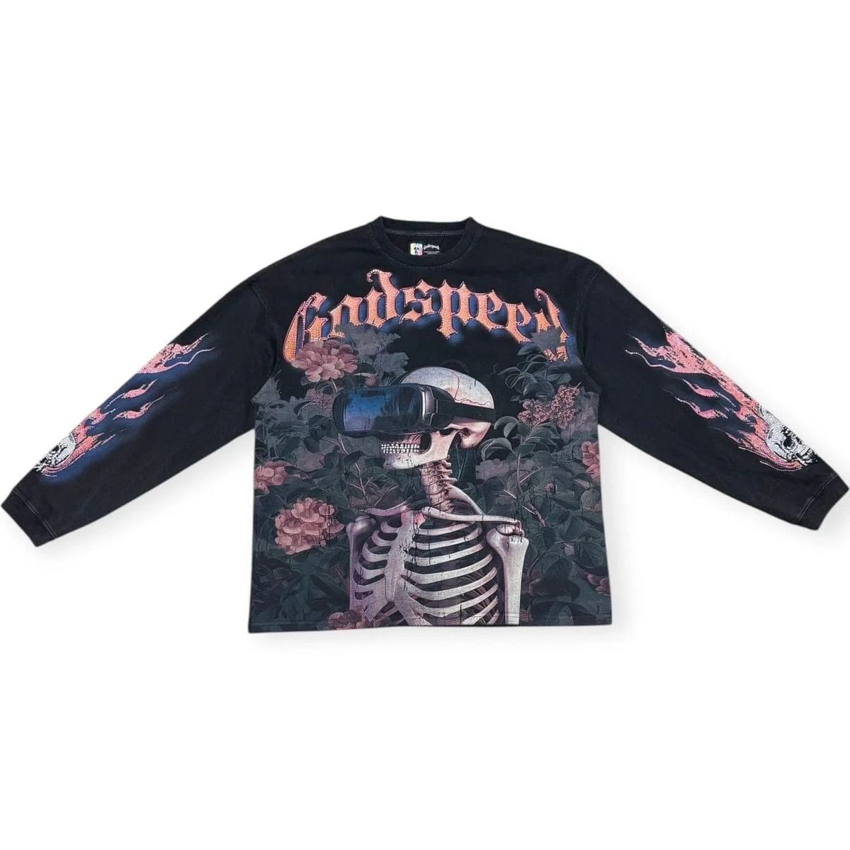 Godspeed Godspeed 'Vision Flowers' VVS LS Black Wash Tee Size US S / EU 44-46 / 1 - 1 Thumbnail