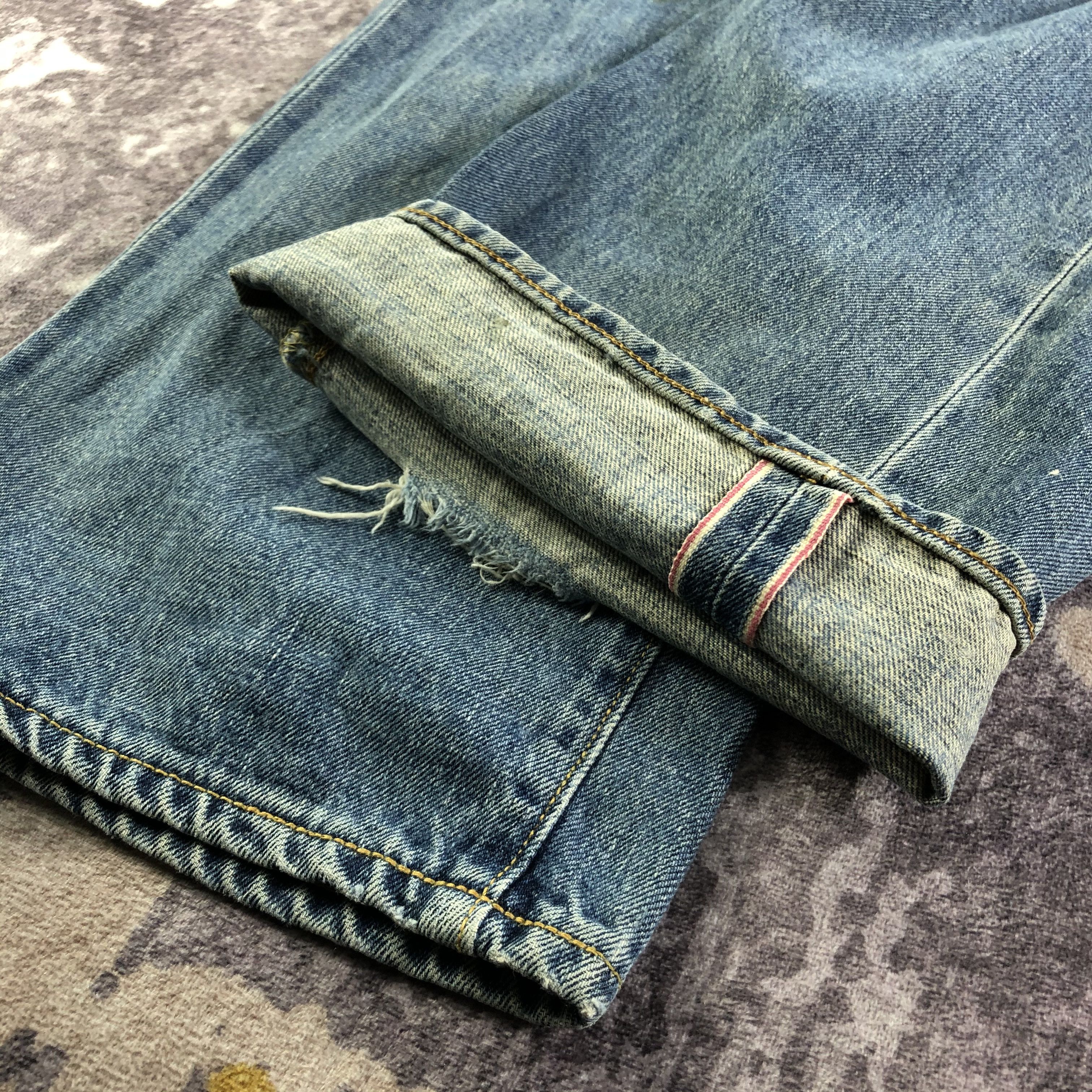 Edwin Vintage Blue Wash Edwin 505 Selvedge Jeans-JM3587 Size US 30 / EU 46 - 7 Thumbnail