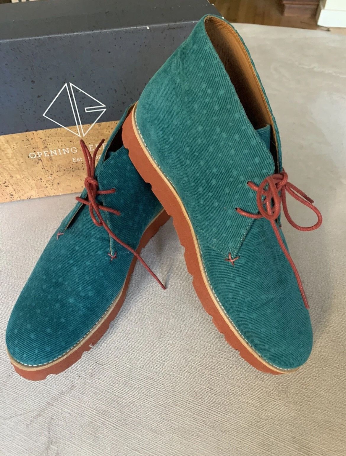Opening Ceremony VINTAGE Opening Ceremony Kurt Geiger Teal Corduroy Boots 42 Size US 9 / EU 42 - 1 Thumbnail