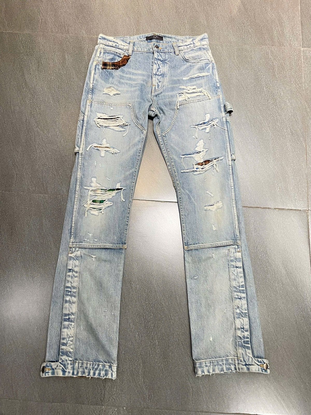 Amiri | Amiri Flare Jeans Flannel Patch Size US 29 - 1 Thumbnail
