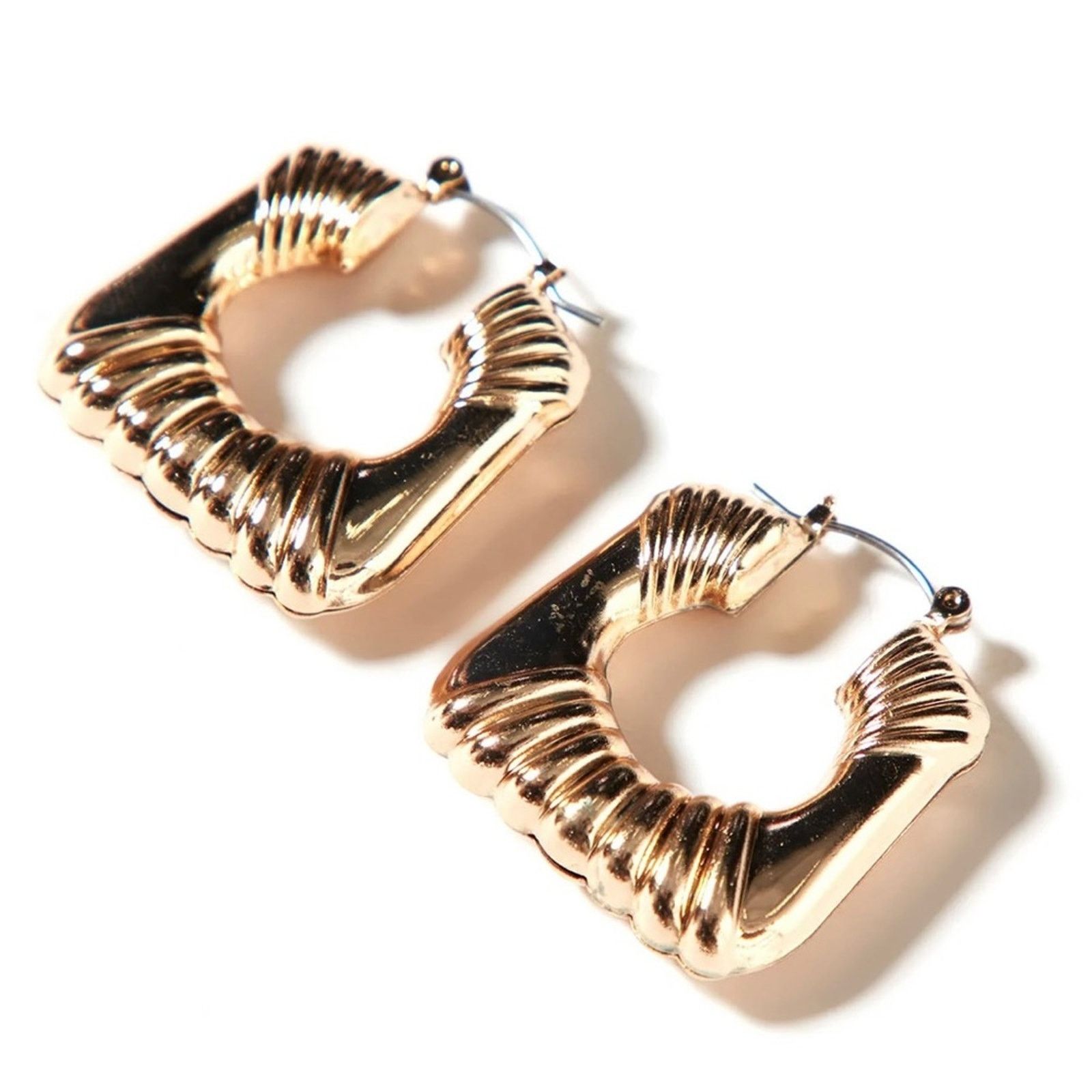 Other FASHION NOVA Gold Don’t Test Me Hoop Earrings NWY Size ONE SIZE - 2 Thumbnail