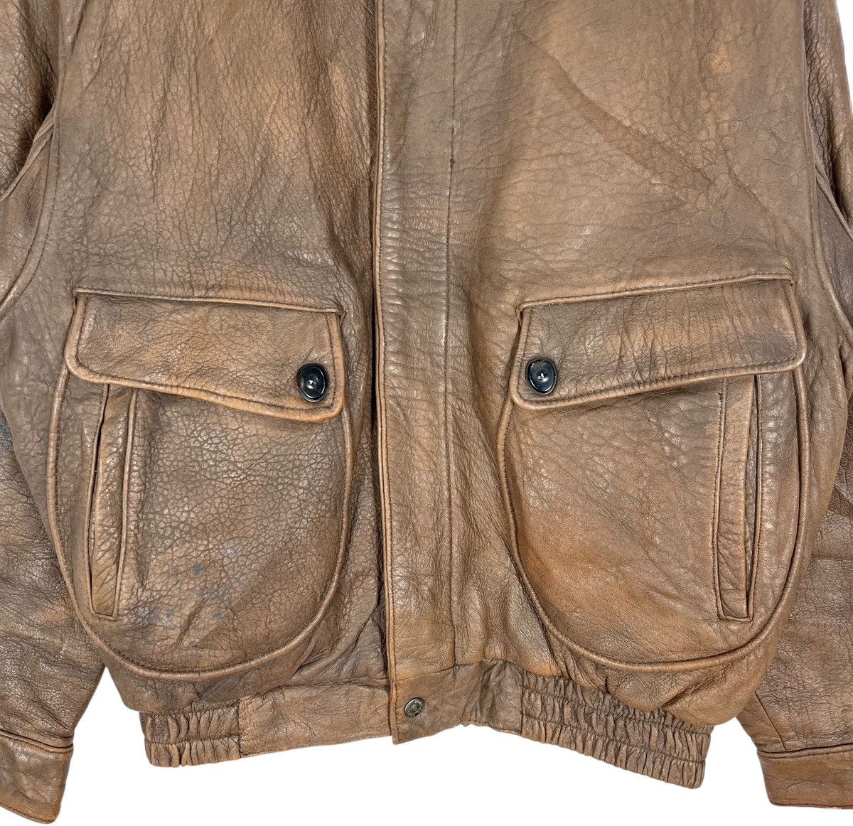 Vintage Vintage Houston US Military Garment Flight Leather Jacket Size US M / EU 48-50 / 2 - 4 Thumbnail