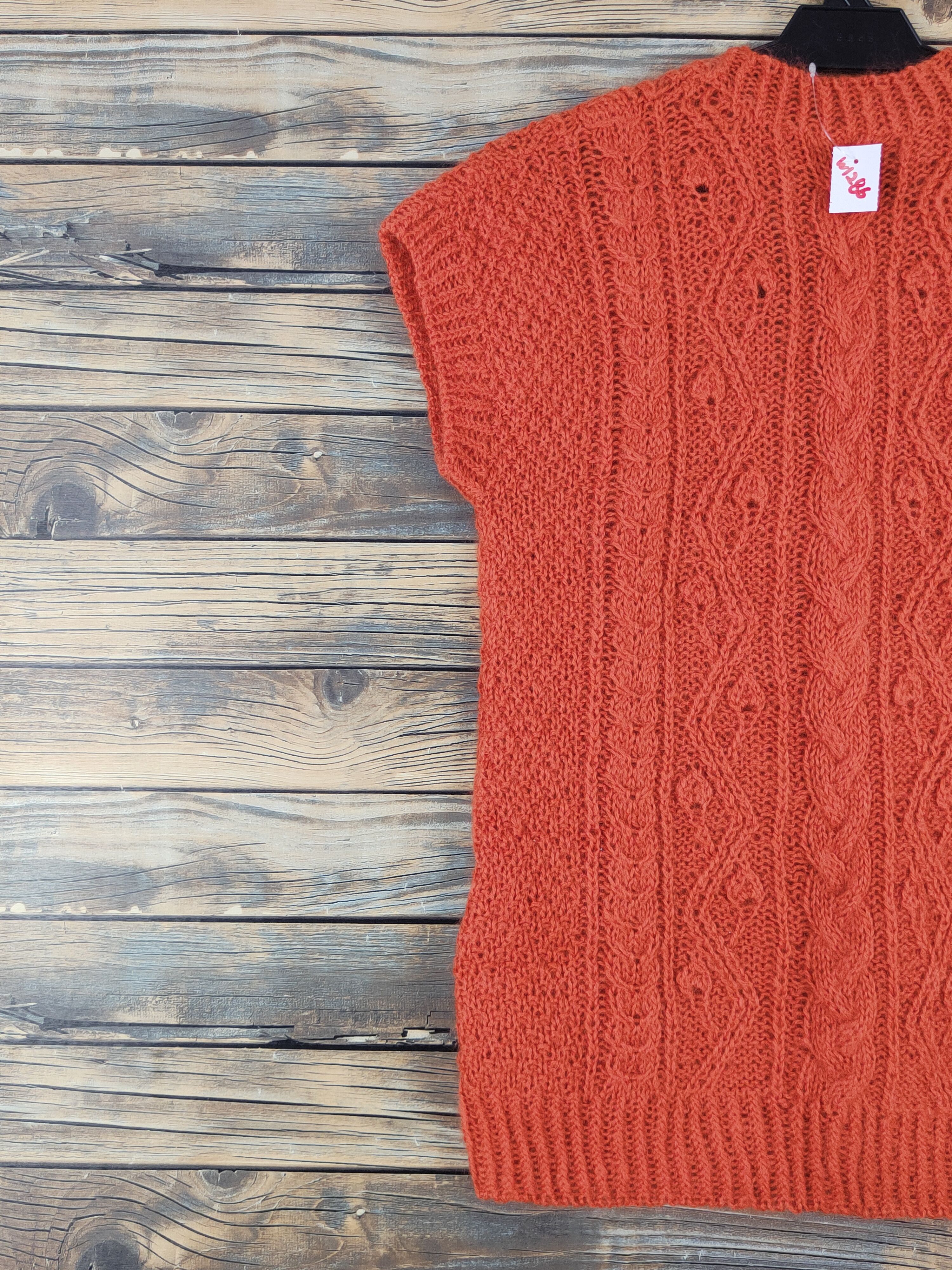 Japanese Brand Japanese Brand Orange Knitwear Sweater Vests #W1286 Size S / US 4 / IT 40 - 8 Thumbnail