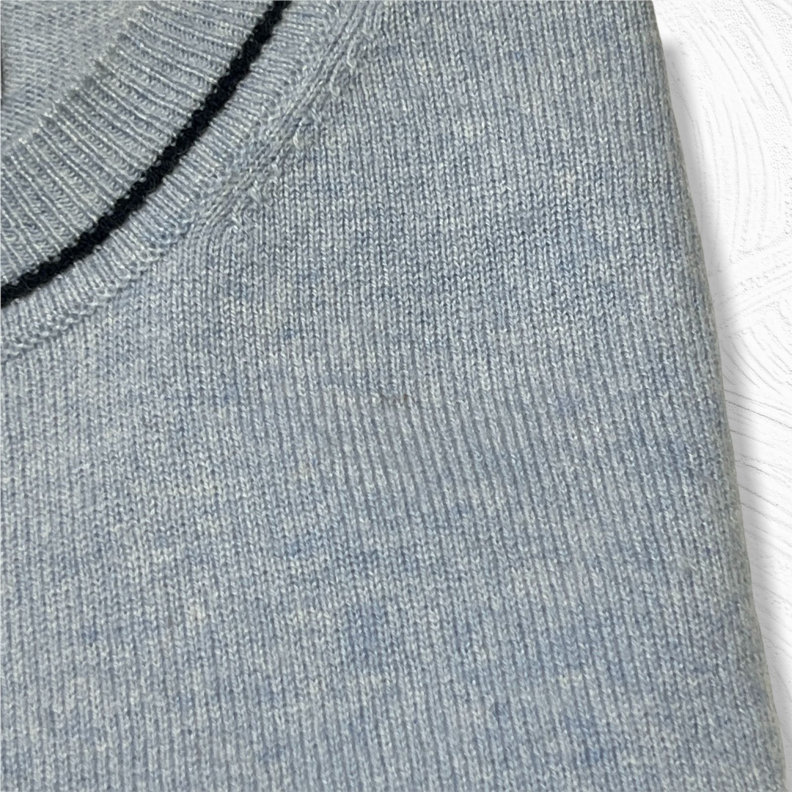 La Ligne La Ligne Cashmere Crew Sweater Small Blue Black Soft Size S / US 4 / IT 40 - 12 Thumbnail