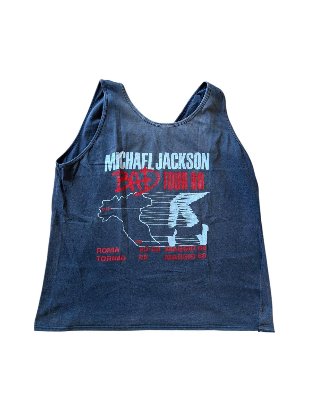 Band Tees *RARE* 1988 VINTAGE ROMA ITALY MICHAEL JACKSON BAD TOUR Size US XL / EU 56 / 4 - 8 Thumbnail