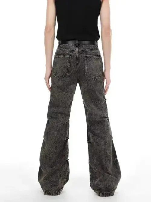Jean Vintage washed distressed micro-flared high-waisted jeans Size US 32 / EU 48 - 2 Thumbnail