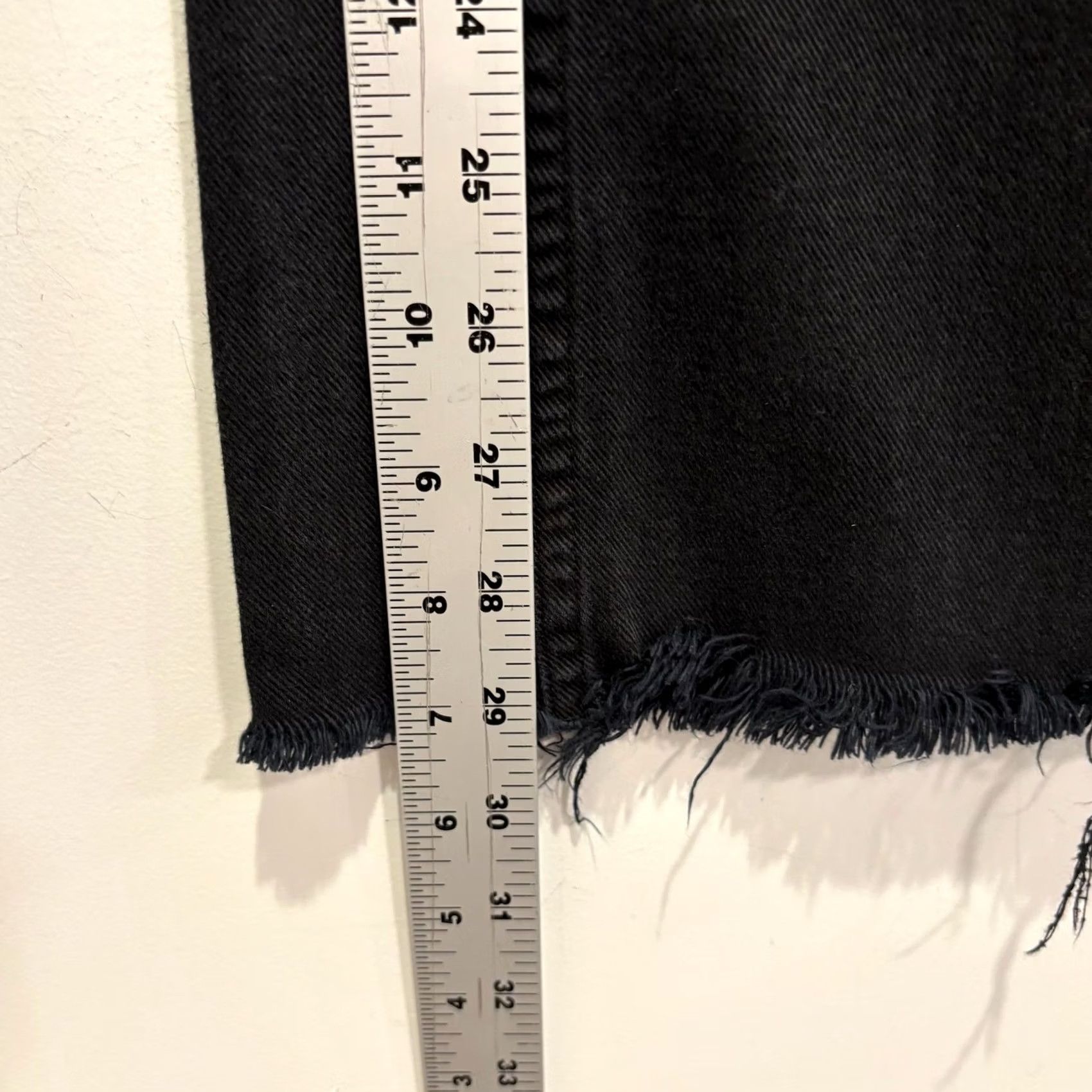 Gap GAP Womens High Rise Wide Leg Jeans Black Raw Hem Denim Pants Size 25 Size 42" / US 20 - 5 Thumbnail