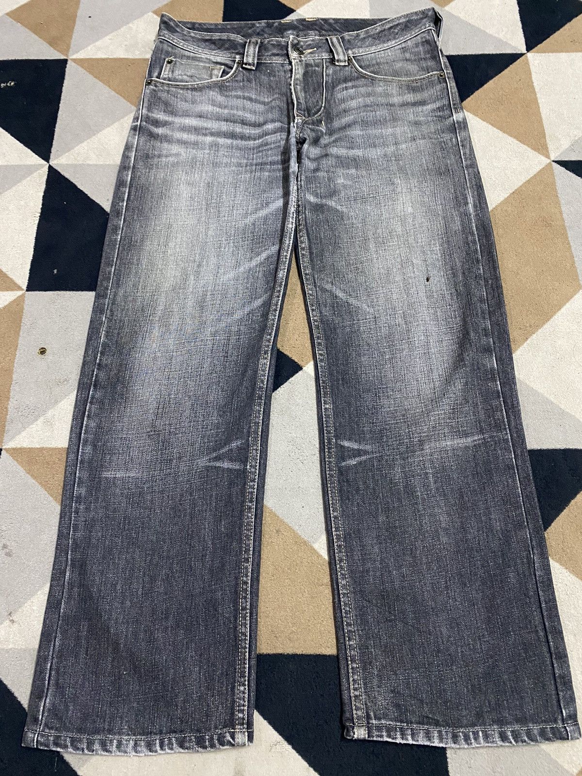 George Vtg JapaneseBrands George Black Denim Whisker Loose Jeans Size US 32 / EU 48 - 1 Thumbnail