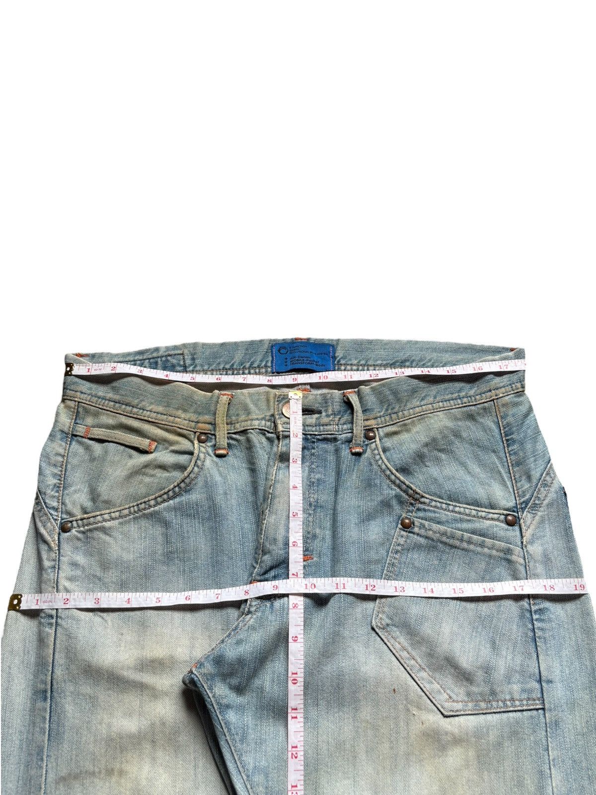 Edwin × Japanese Brand Vintage Edwin E Function Mud Wash Distress Baggy Jeans Size US 36 / EU 52 - 12 Thumbnail
