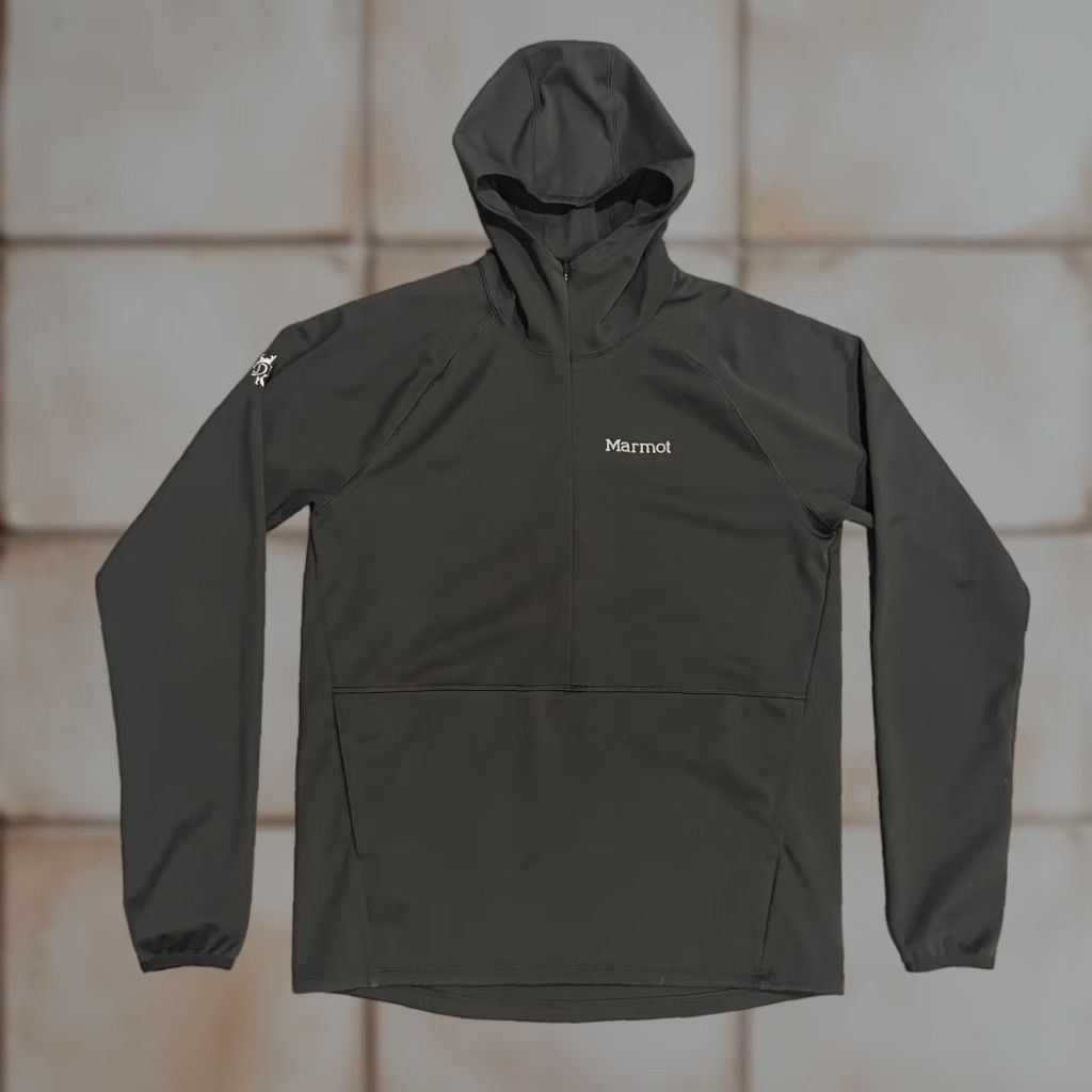 Marmot Marmot Hoodie Mens M Black 1/4 Zip Softshell DraftKings Logo Pullover Front Kangaroo Pocket 1/2 Zip Size US M / EU 48-50 / 2 - 1 Thumbnail