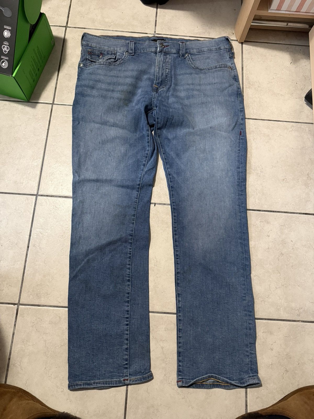 True Religion True Religion Ricky Relaxed Straight Jeans Size US 38 / EU 54 - 1 Thumbnail