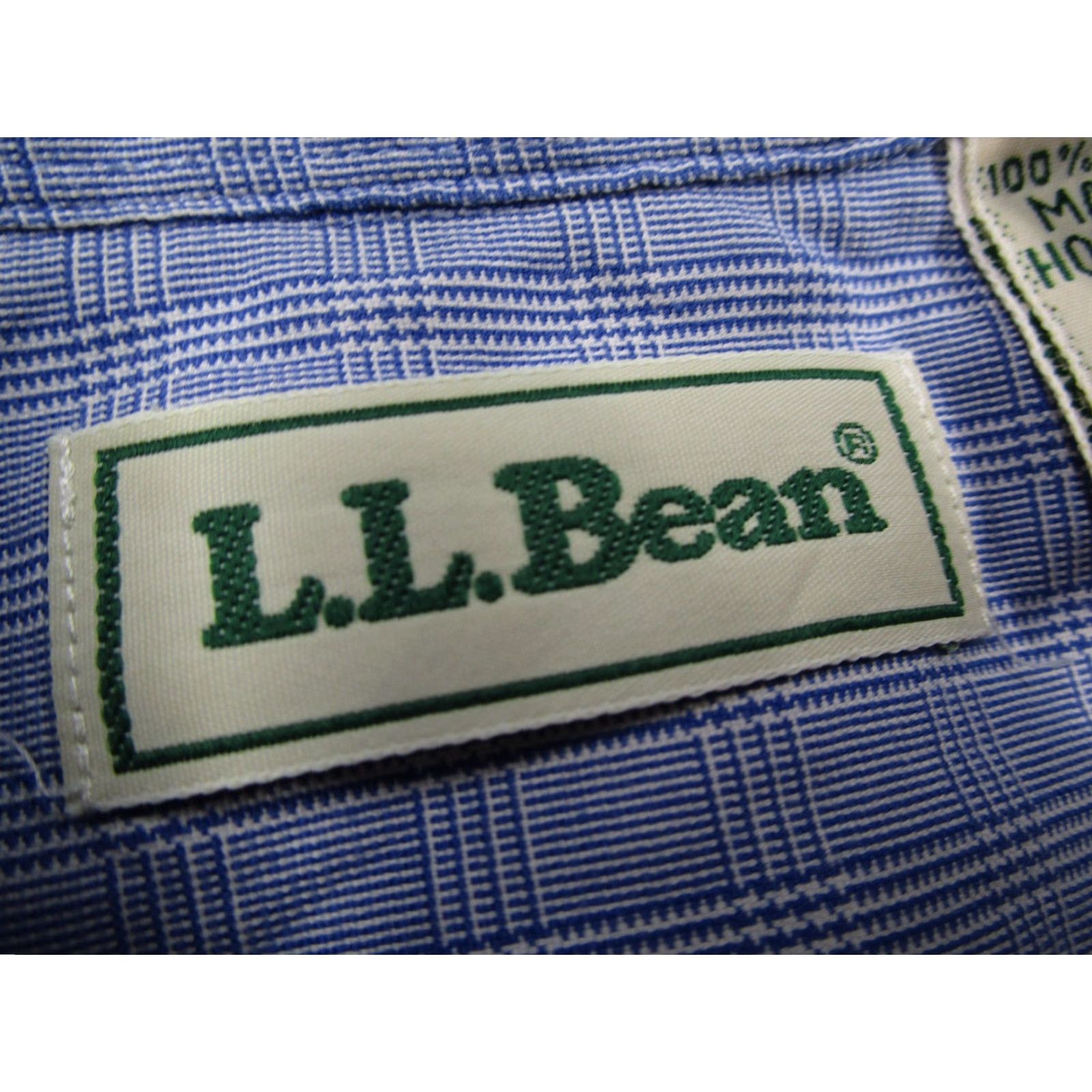 Vintage VINTAGE L.L.Bean Shirt Womens 4 Blue Plaid Button-Down Long Sleeve 100% Cotton Casual 90s Womens Size S / US 4 / IT 40 - 2 Thumbnail