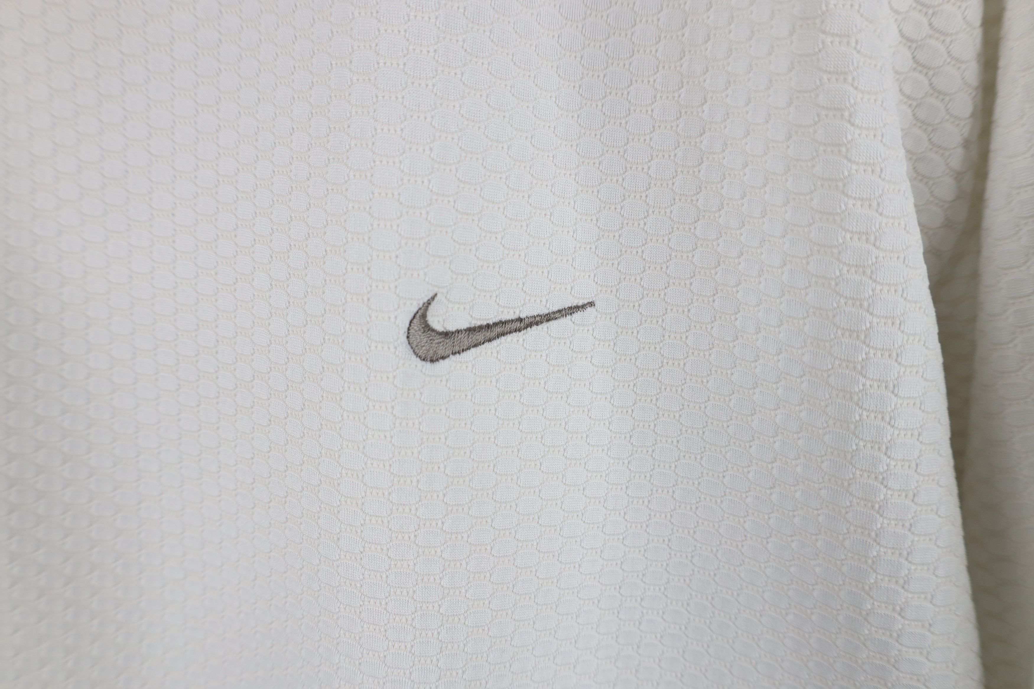 Nike × Vintage Vintage 90s Y2K Nike Sphere Mini Swoosh Thermal Knit T-Shirt Size US XL / EU 56 / 4 - 4 Thumbnail