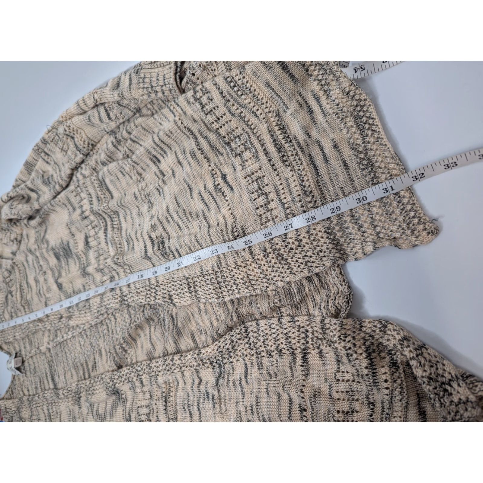 Vintage Knox Rose Womens Open Front Cardigan Long Sleeve Open Knit Sweater Crochet 2XL Size XXL / US 16-18 / IT 52-54 - 4 Thumbnail