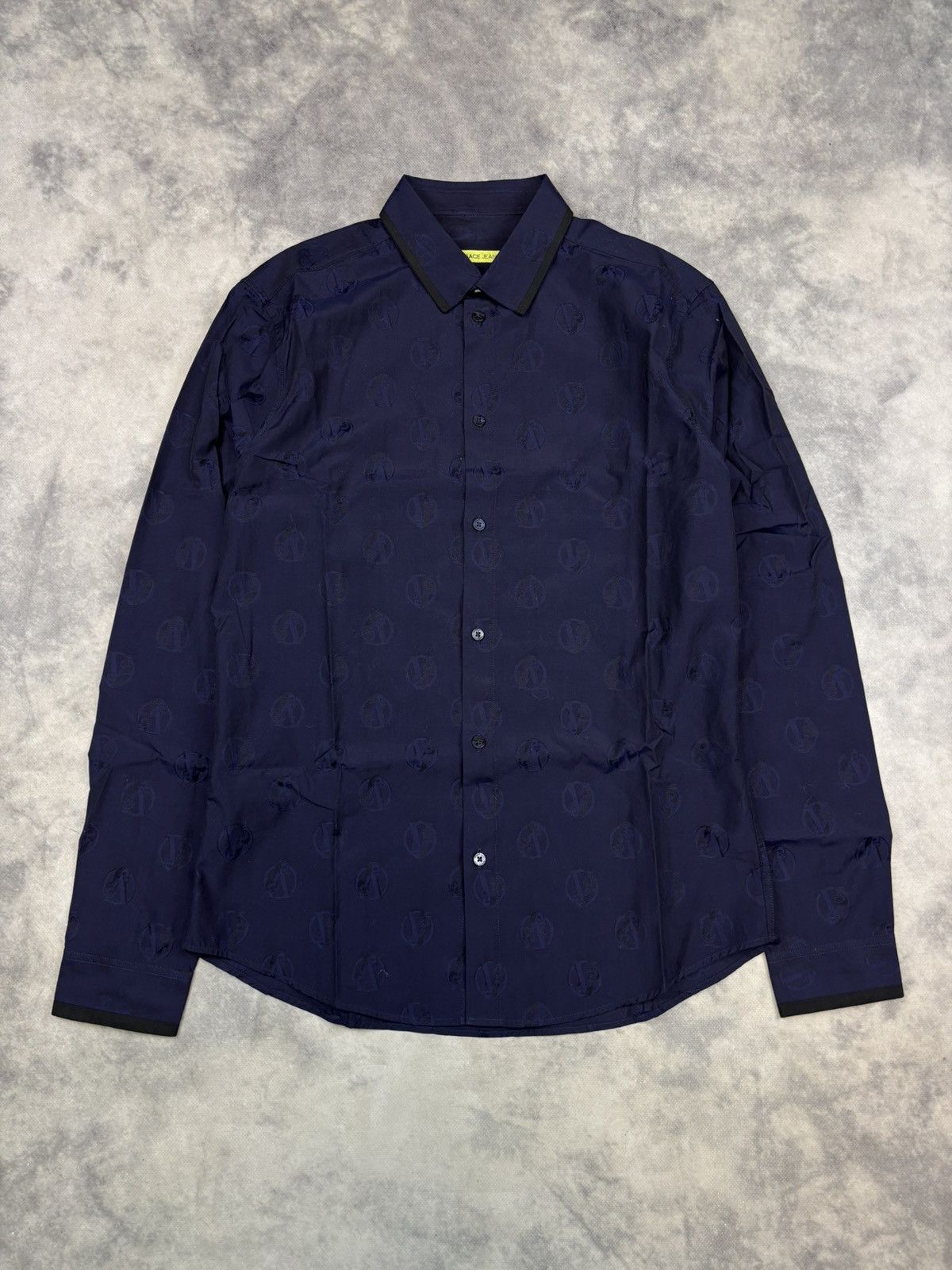 Designer × Versace Jeans Couture Versace Jeans Shirt Monogram Logo Designer Luxury Old Money Size US M / EU 48-50 / 2 - 1 Thumbnail