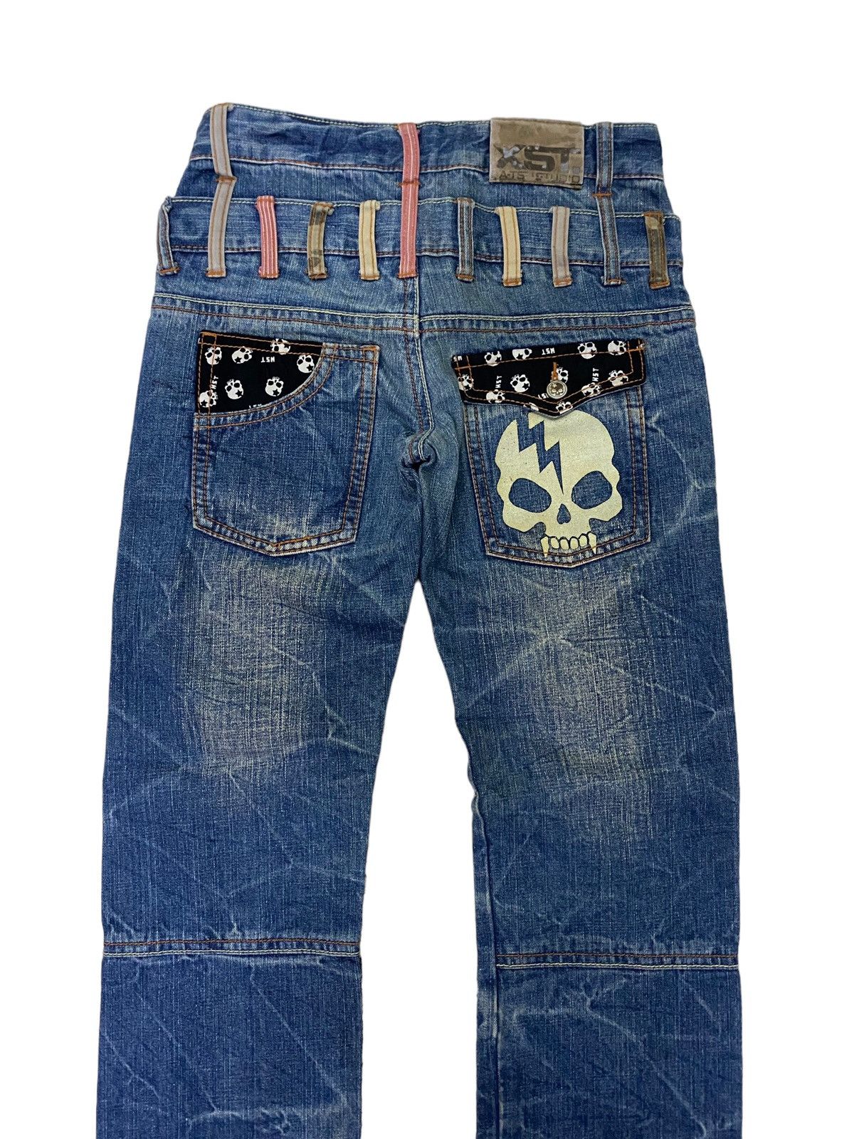 Hysteric Glamour 💥 Double Waist Ba-tsu Studio Skull Denim Size US 28 / EU 44 - 5 Thumbnail