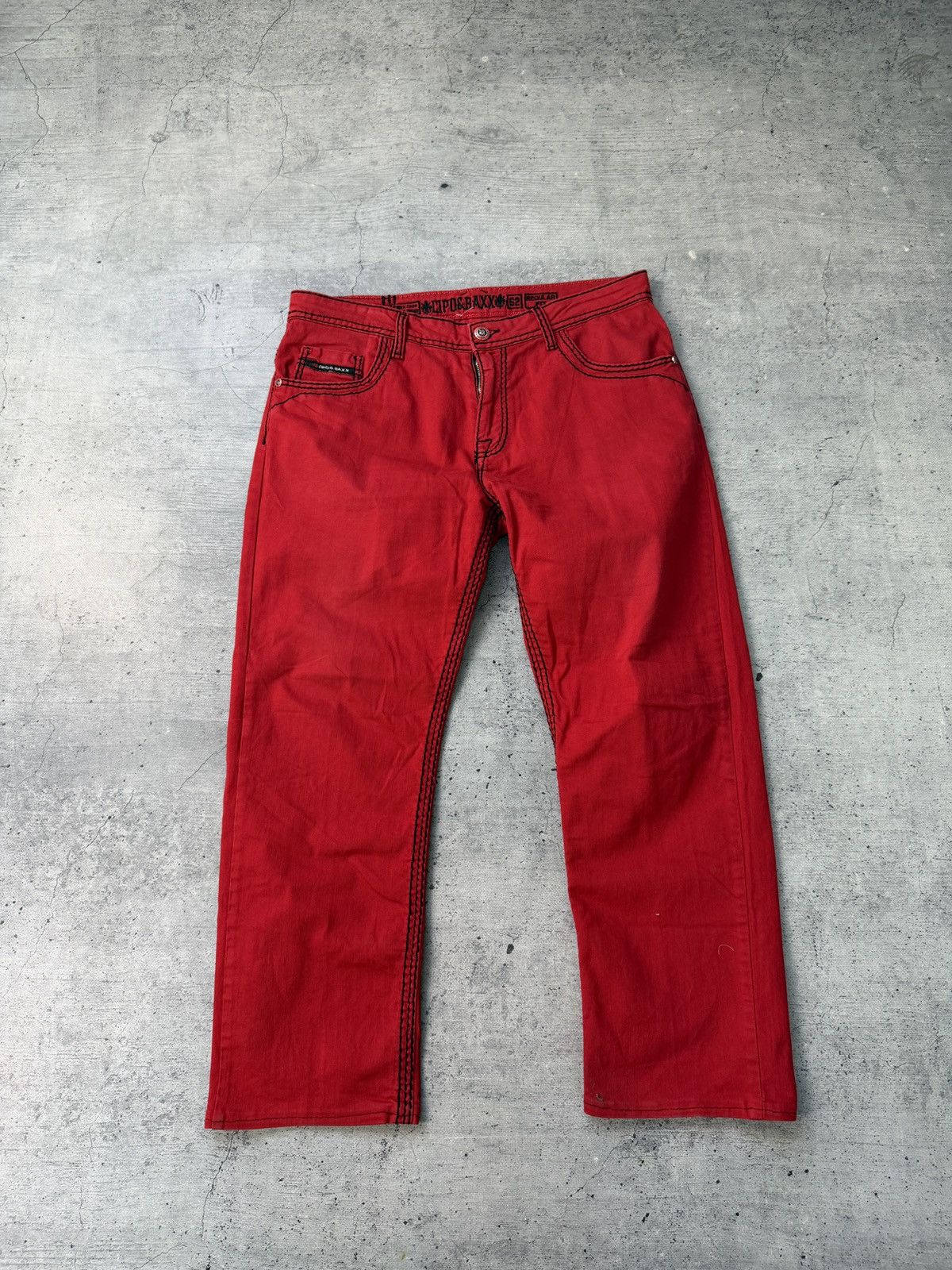 If Six Was Nine Japanese Y2k Cipo Baxx Double Waisted Ripped Faded Y2k Jeans Size US 36 / EU 52 - 3 Thumbnail