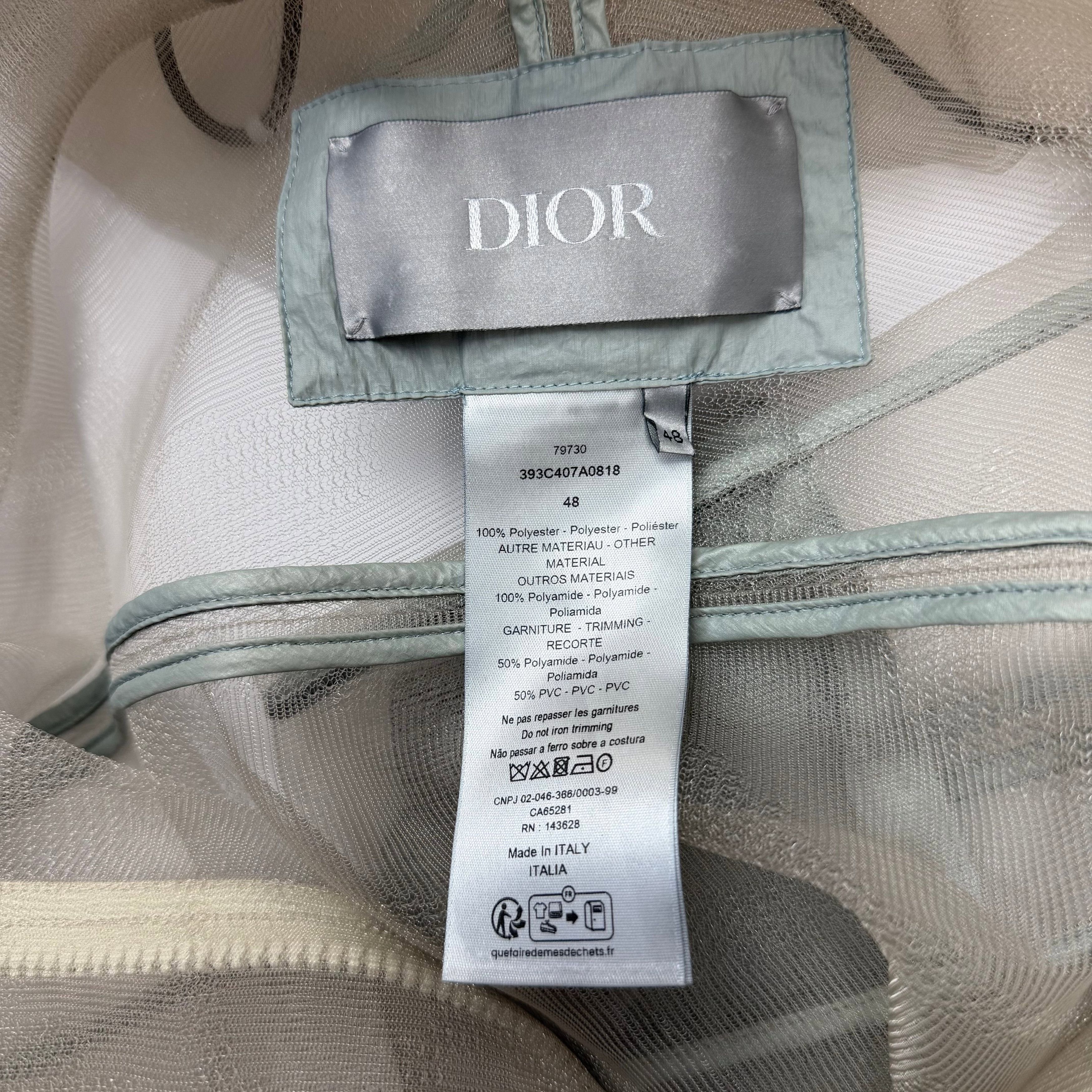 Dior Dior Technical Mesh and Tulle Hooded Jacket 48 (M) Size US M / EU 48-50 / 2 - 6 Thumbnail