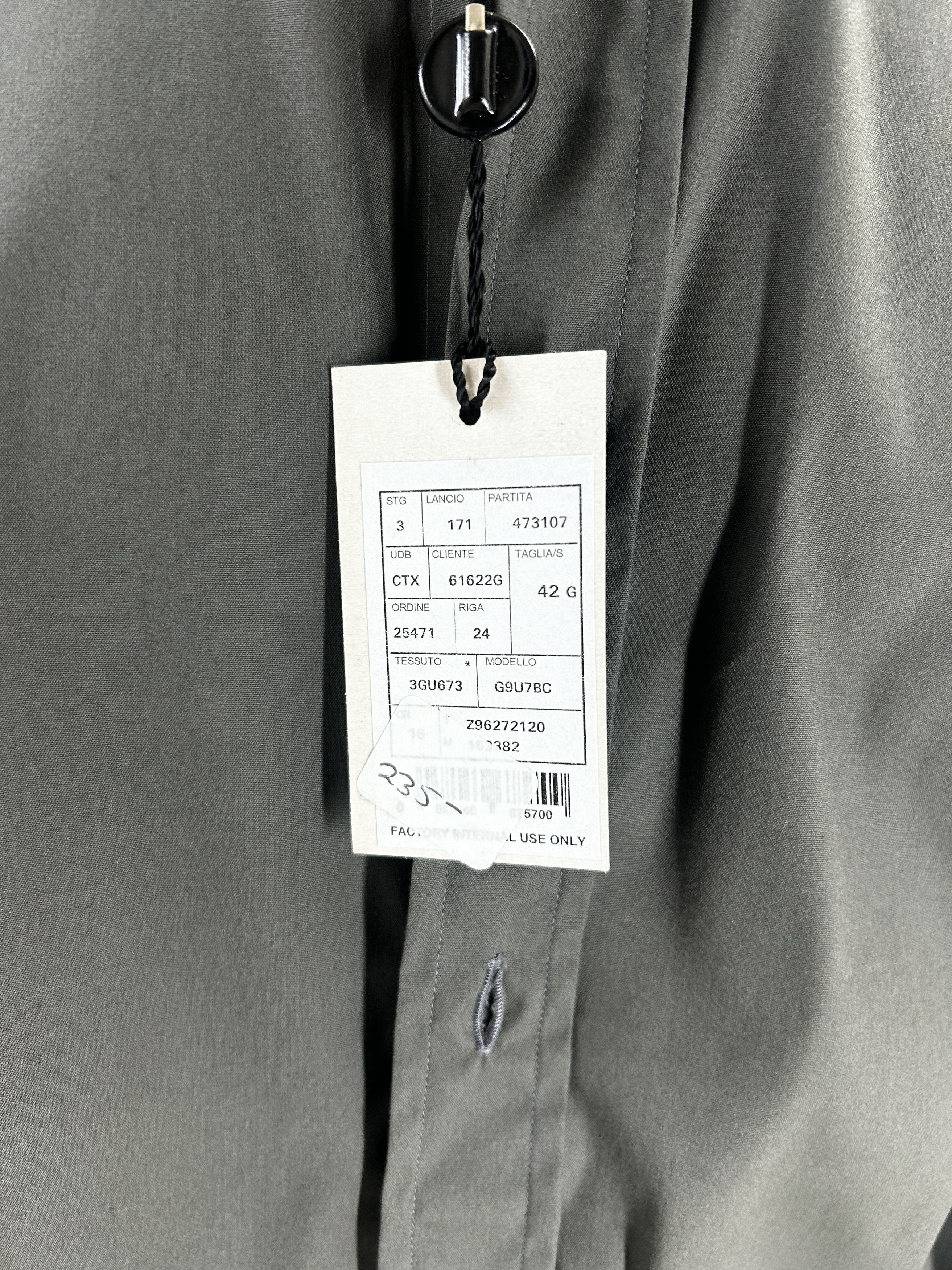 Gucci Gucci Grey Slim Fit Stretch Dress Shirt Size US M / EU 48-50 / 2 - 4 Thumbnail