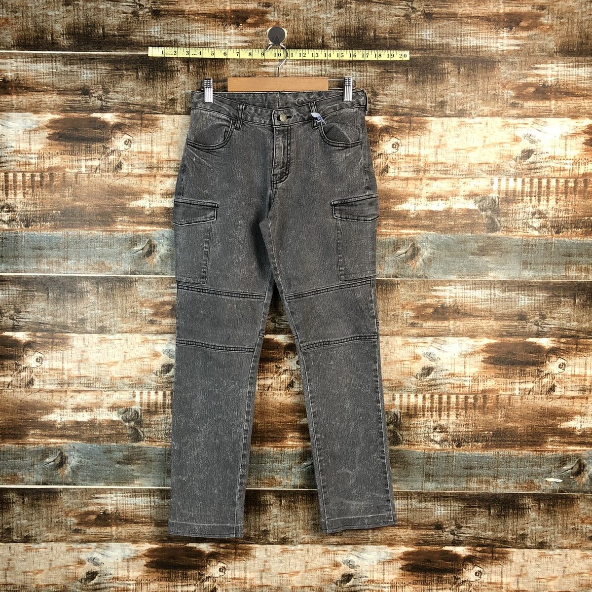 Japanese Brand Bang Bang Grey utility tactical cargo Pants #A2390 Size US 27 - 1 Thumbnail