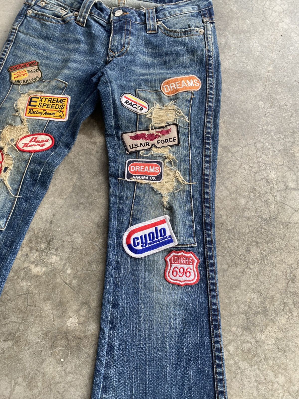 Hysteric Glamour × Japanese Brand Flare Jeans Japanese Ana Kerry Stretch Denim Low Rise Size 29" - 3 Thumbnail