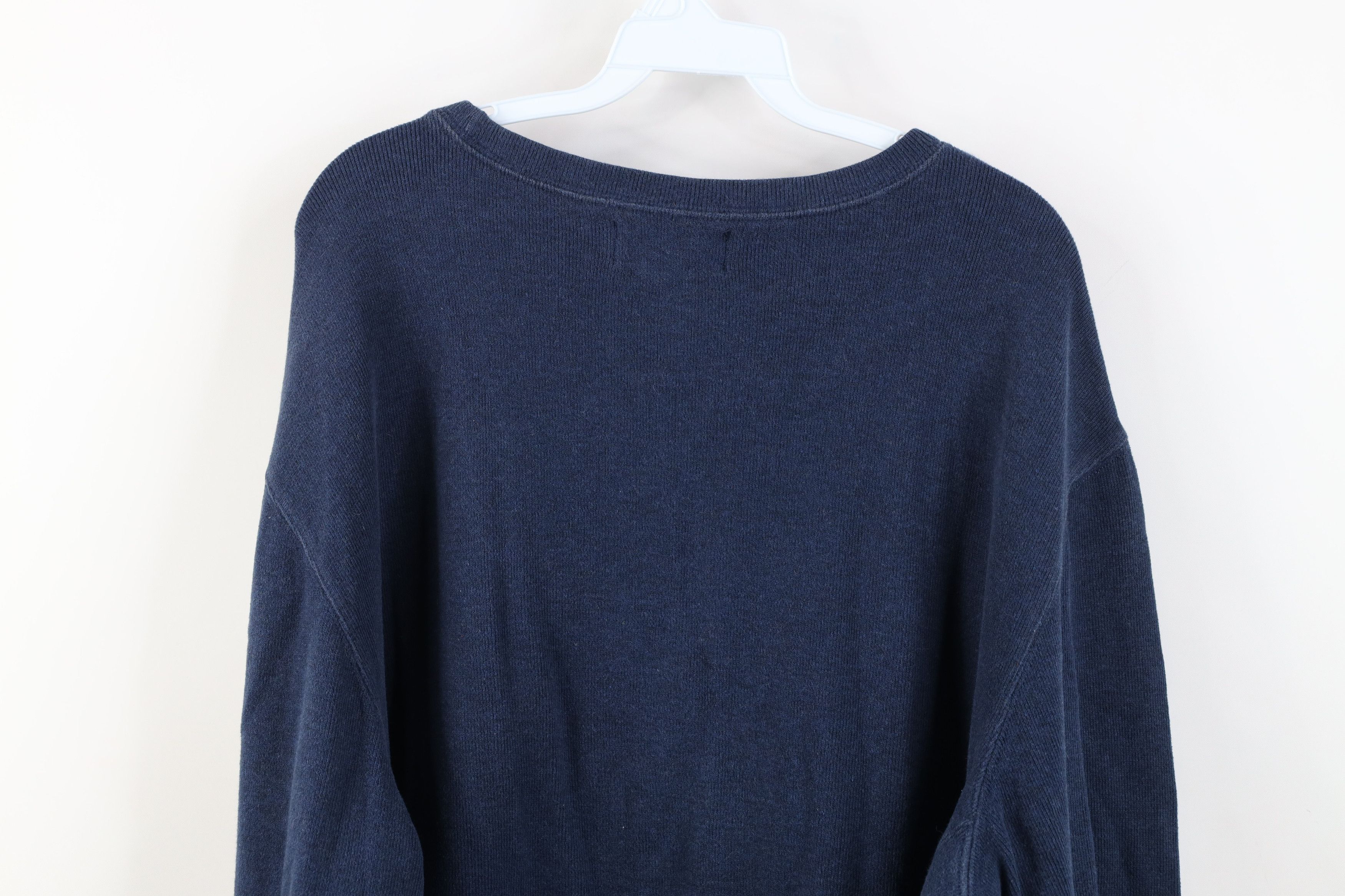 Ralph Lauren Vintage 90s Ralph Lauren Ribbed Knit Crewneck Sweater Blue Size US XL / EU 56 / 4 - 9 Thumbnail