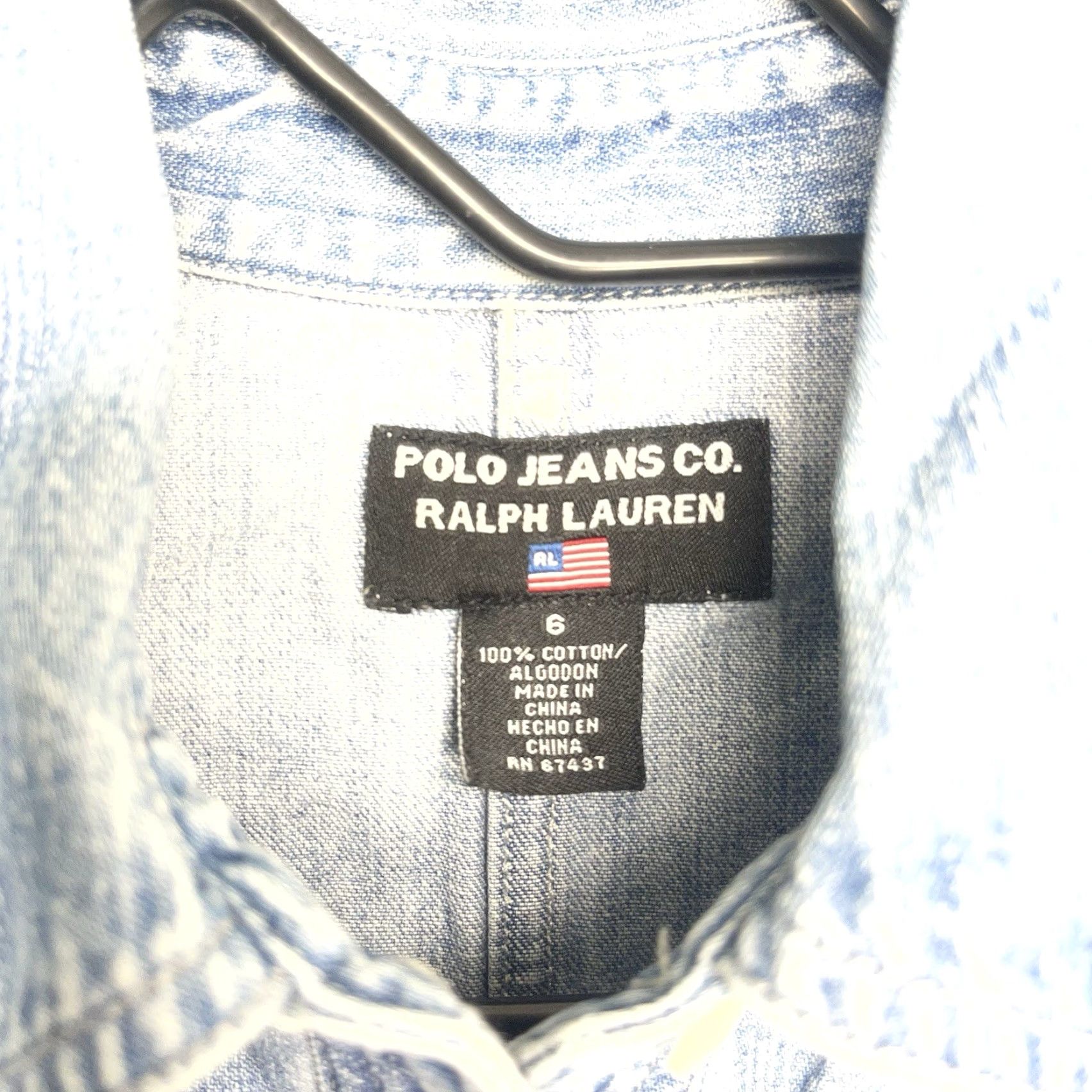 Polo Ralph Lauren VINTAGE Polo Ralph Lauren Denim Dress Shirt Long Sleeve Westernwear Womens 6 Blue Collared Pearl Snap Western Style Maxi Dress Size M / US 6-8 / IT 42-44 - 5 Thumbnail
