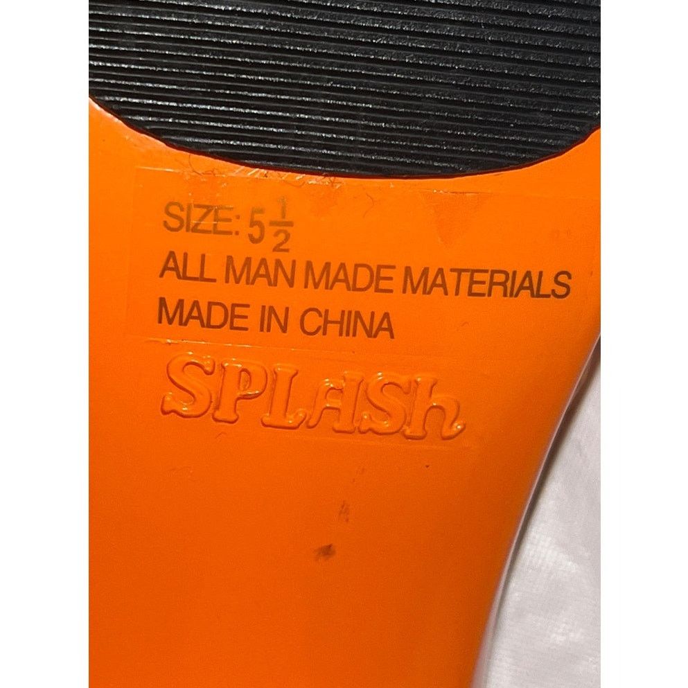 Other Splash Orange Heel Slide Sandals Open Toe Slip On Size 5.5 Size US 5.5 / IT 35.5 - 7 Thumbnail