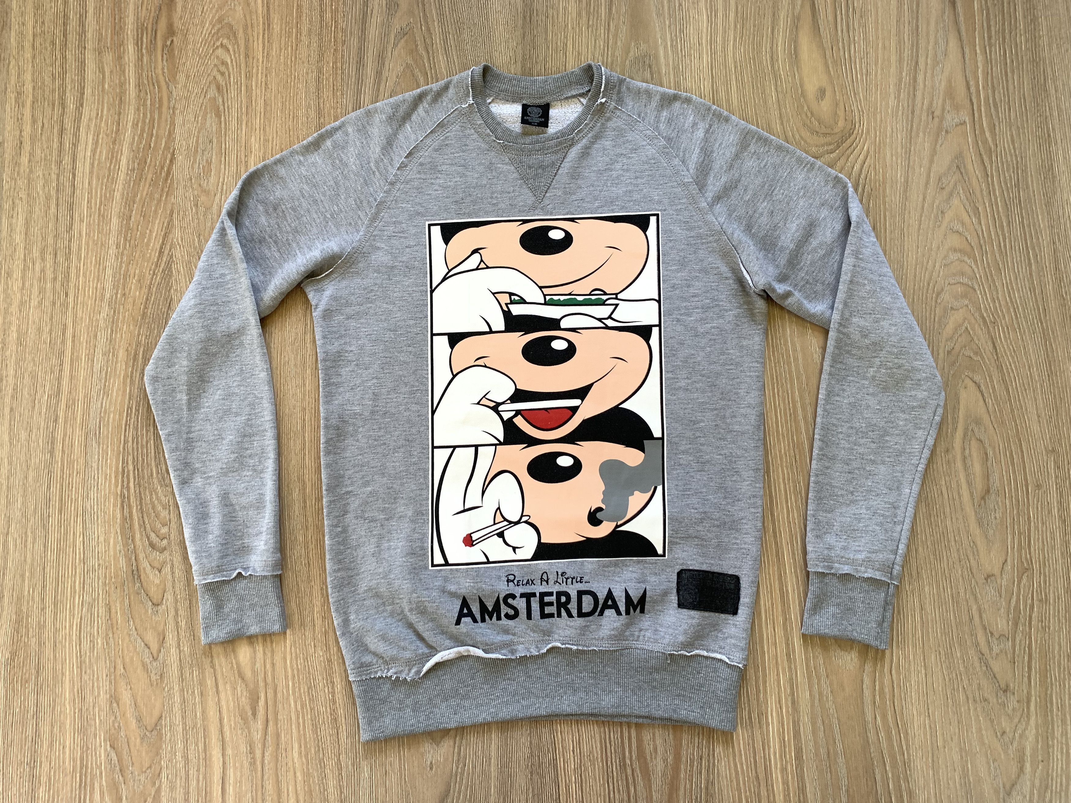Vintage Amsterdam Designs Mickey Relax A Little Sweatshirt Size US XS / EU 42 / 0 - 4 Thumbnail