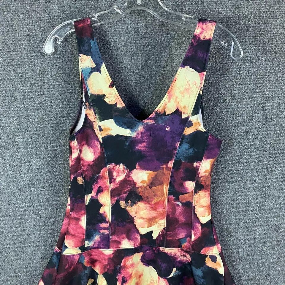 Abercrombie & Fitch Abercrombie & Fitch Dress Women's Large A-Line Floral Size L / US 10 / IT 46 - 8 Thumbnail