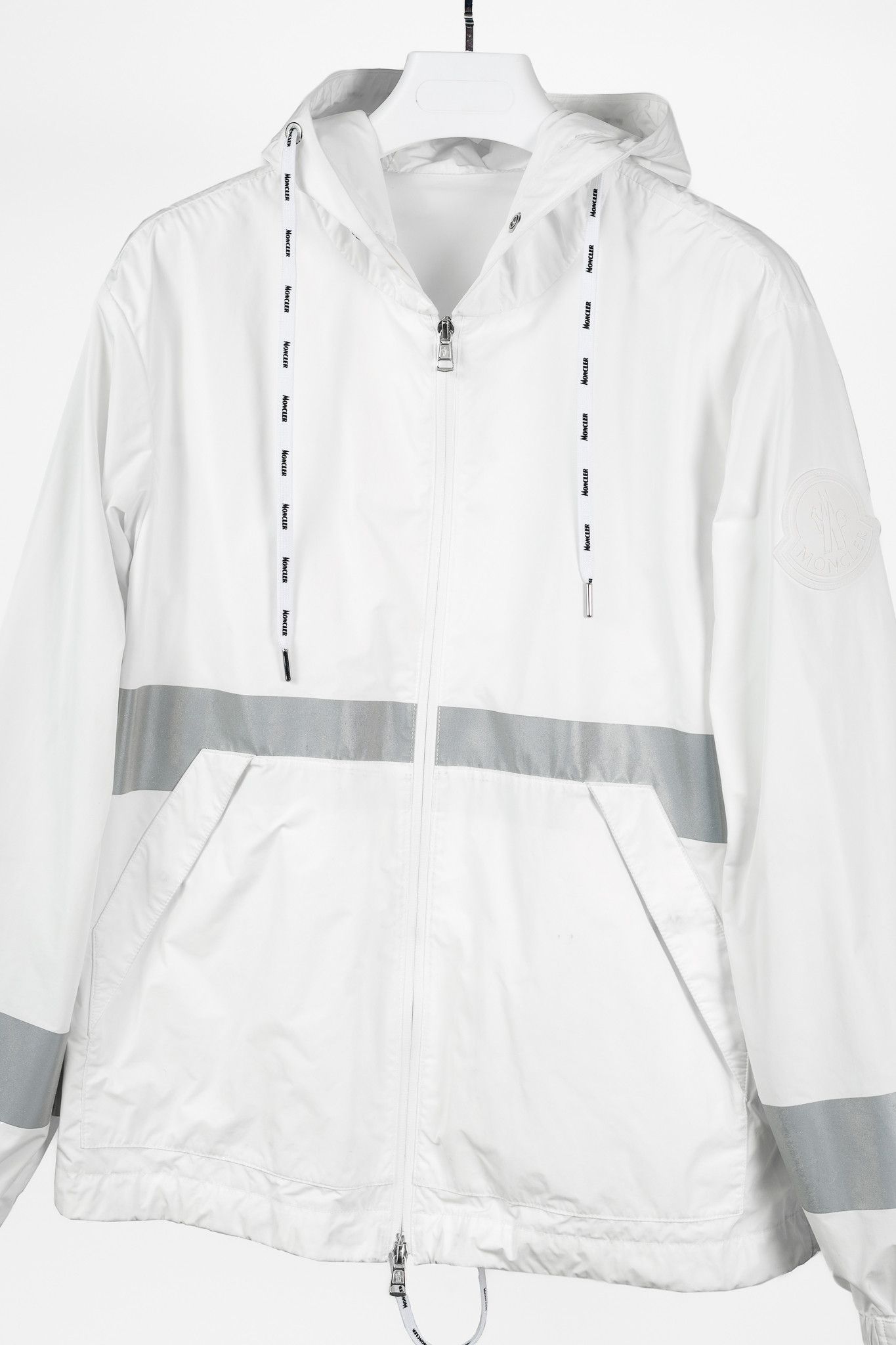 Moncler Moncler Adour White Reflective Hooded Wind Breaker Size US XL / EU 56 / 4 - 3 Thumbnail