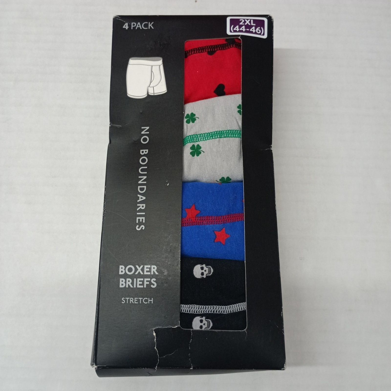 Other No Boundaries Men's Boxer Briefs Sz 2XL 4-Pk Valentine Size 44 - 1 Thumbnail