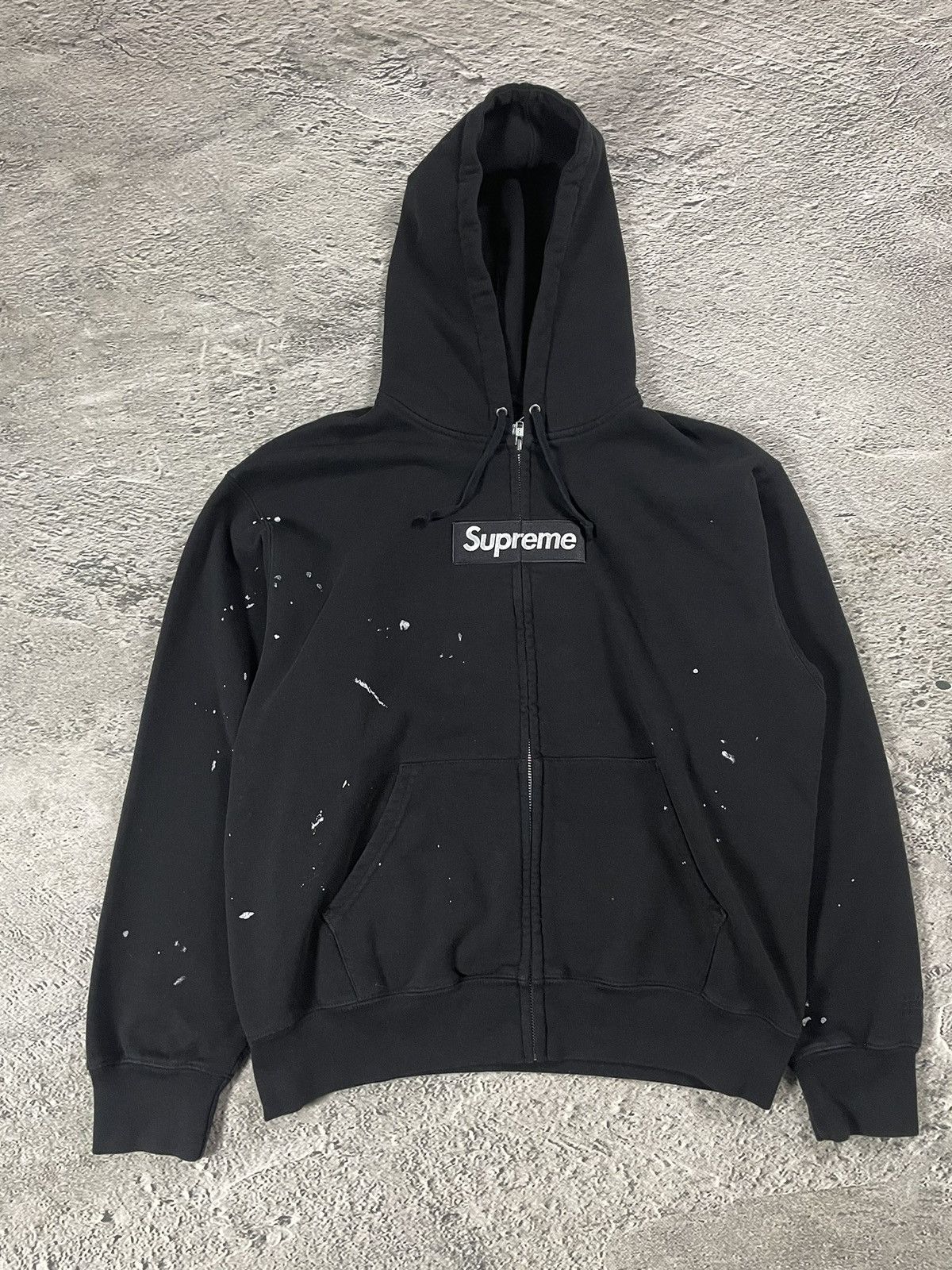 Supreme Supreme Small Box Logo Black Zip Up Hoodie | Grailed
