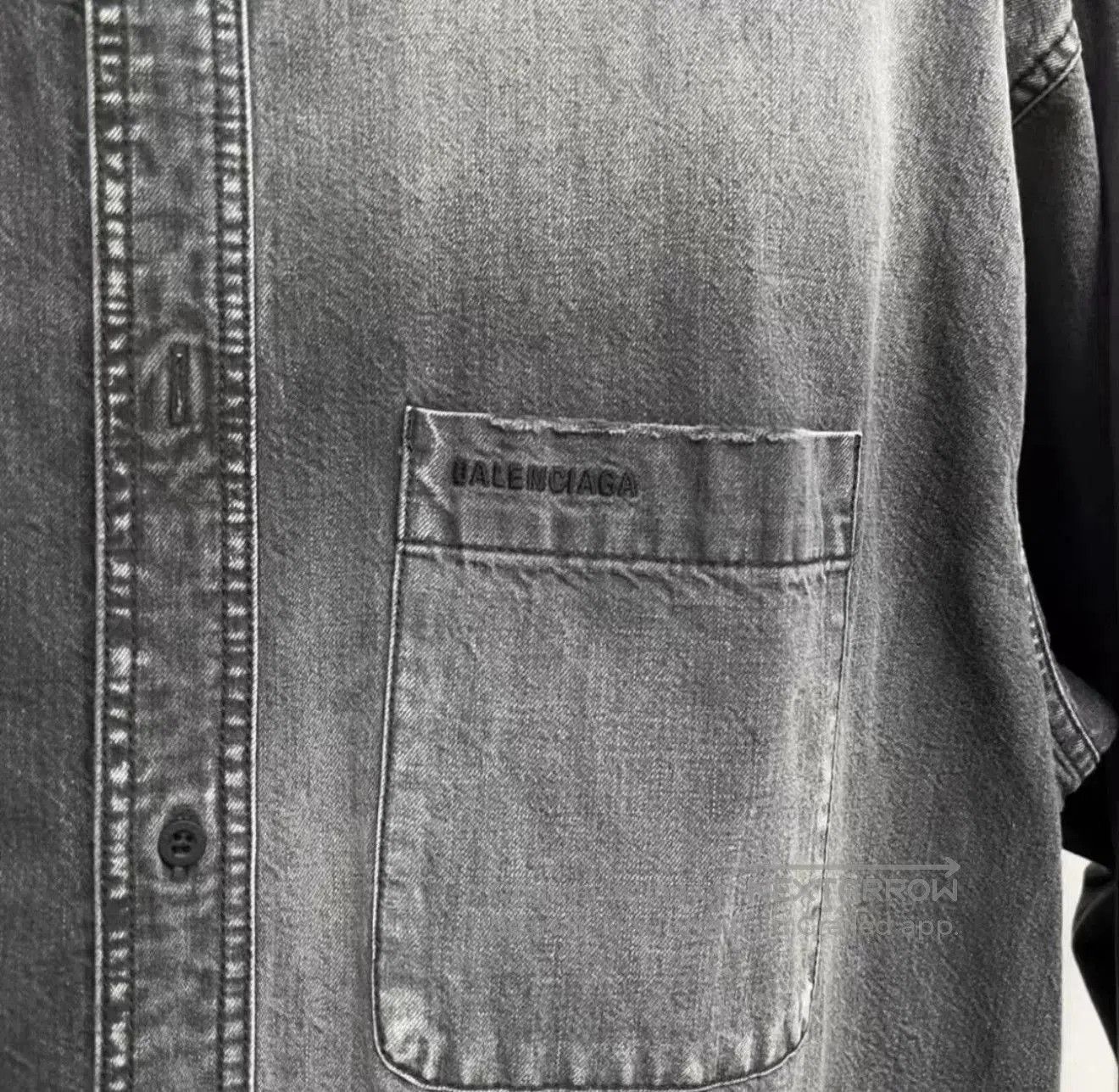 Balenciaga Balenciaga Embroidered Logo Denim Jacket. Size US M / EU 48-50 / 2 - 2 Thumbnail
