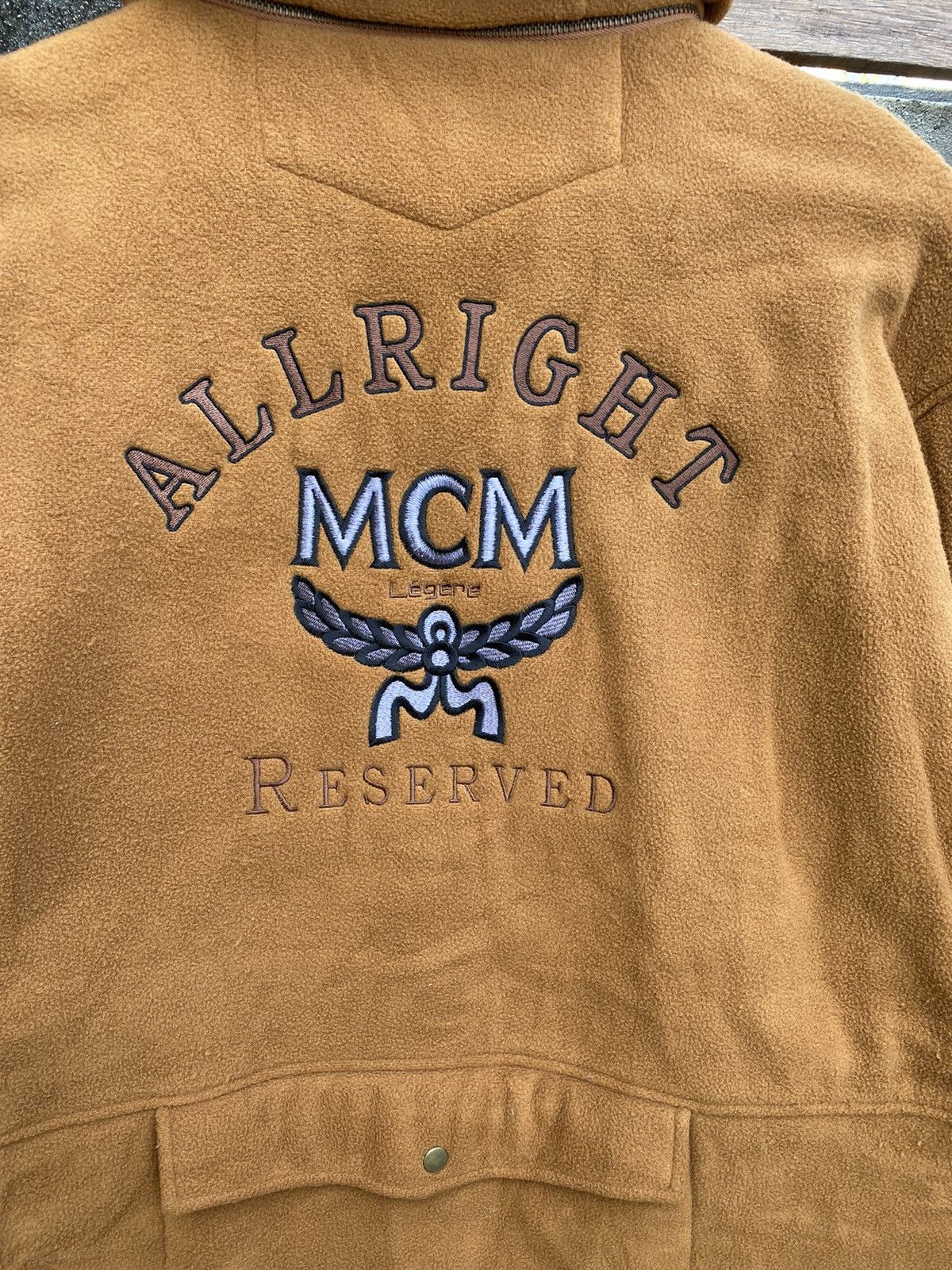 MCM Vintage 90s MCM Fleece Jacket Big Logo Spellout Size US XL / EU 56 / 4 - 2 Thumbnail