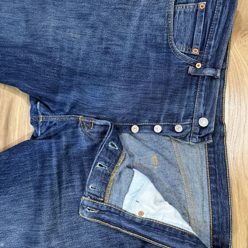 Levi's Levi’s 501 Original Fit Jeans Mens 36x29 Dark Blue Straight Size US 36 / EU 52 - 9 Thumbnail