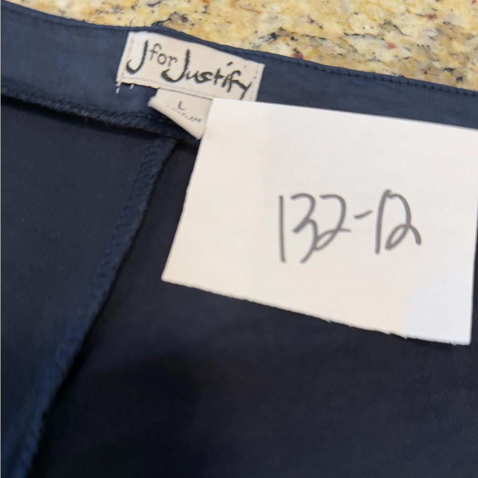 Other J for Justify navy blue silky sheath maxi dress SZ Large Size L / US 10 / IT 46 - 11 Thumbnail